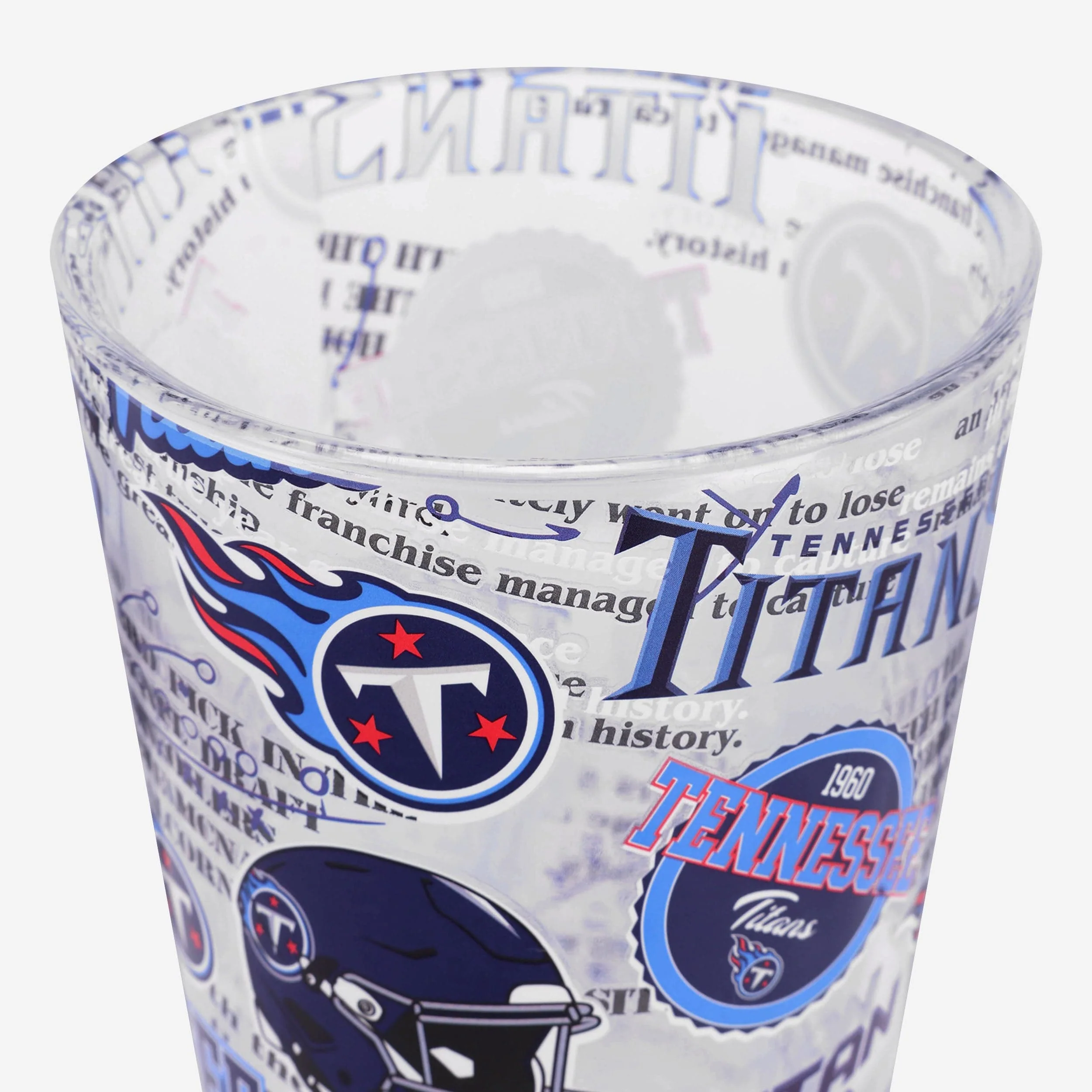 Tennessee Titans Historic Print Pint Glass - Image 4