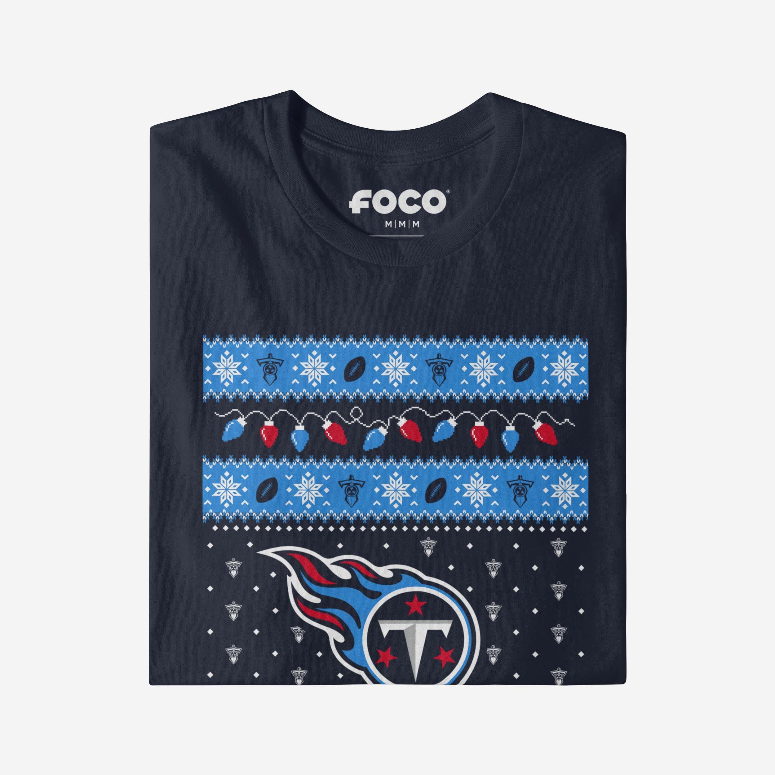 Tennessee Titans Holiday Lights Sweater T-Shirt - Image 4