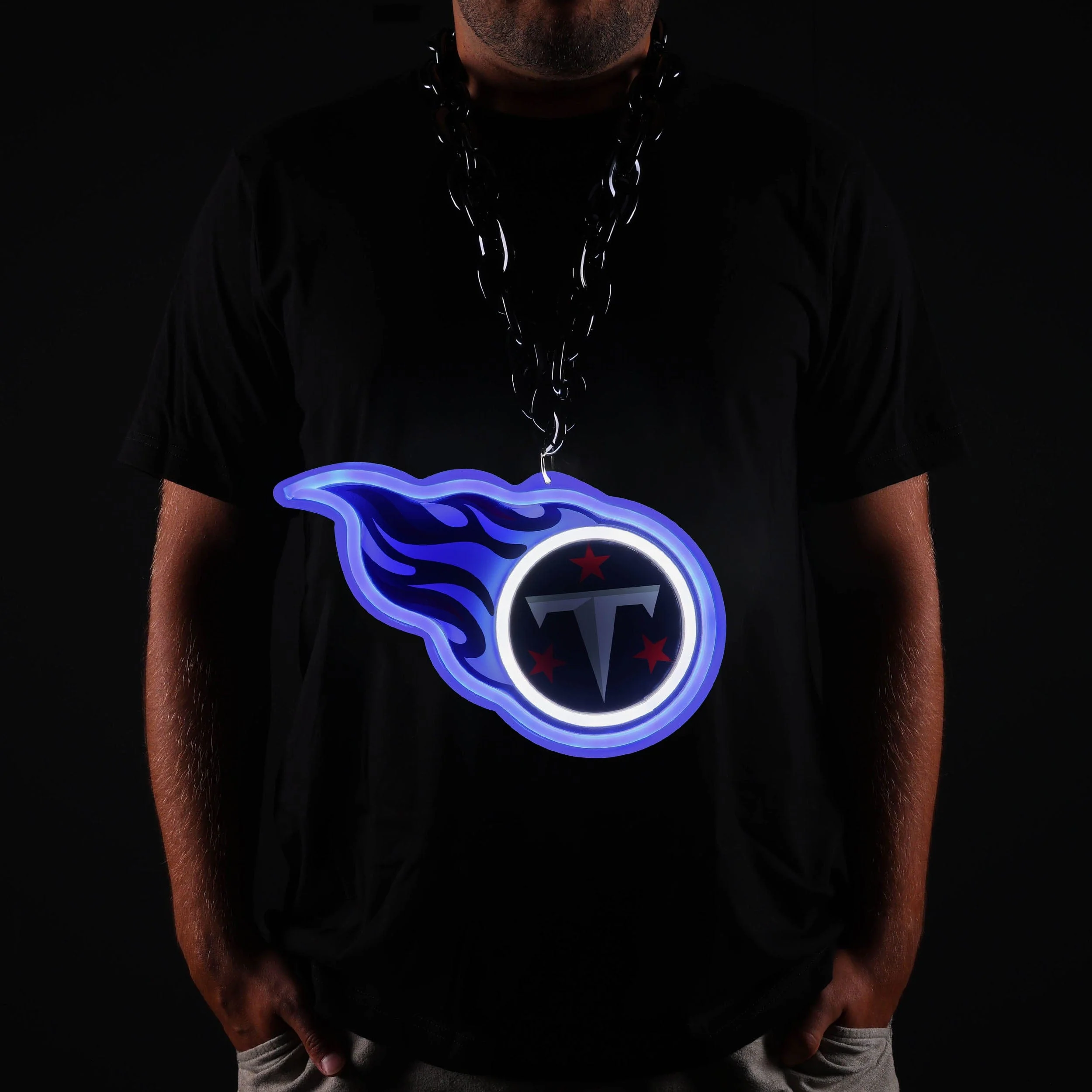 Tennessee Titans Neon Light Up Big Logo Chain - Image 3