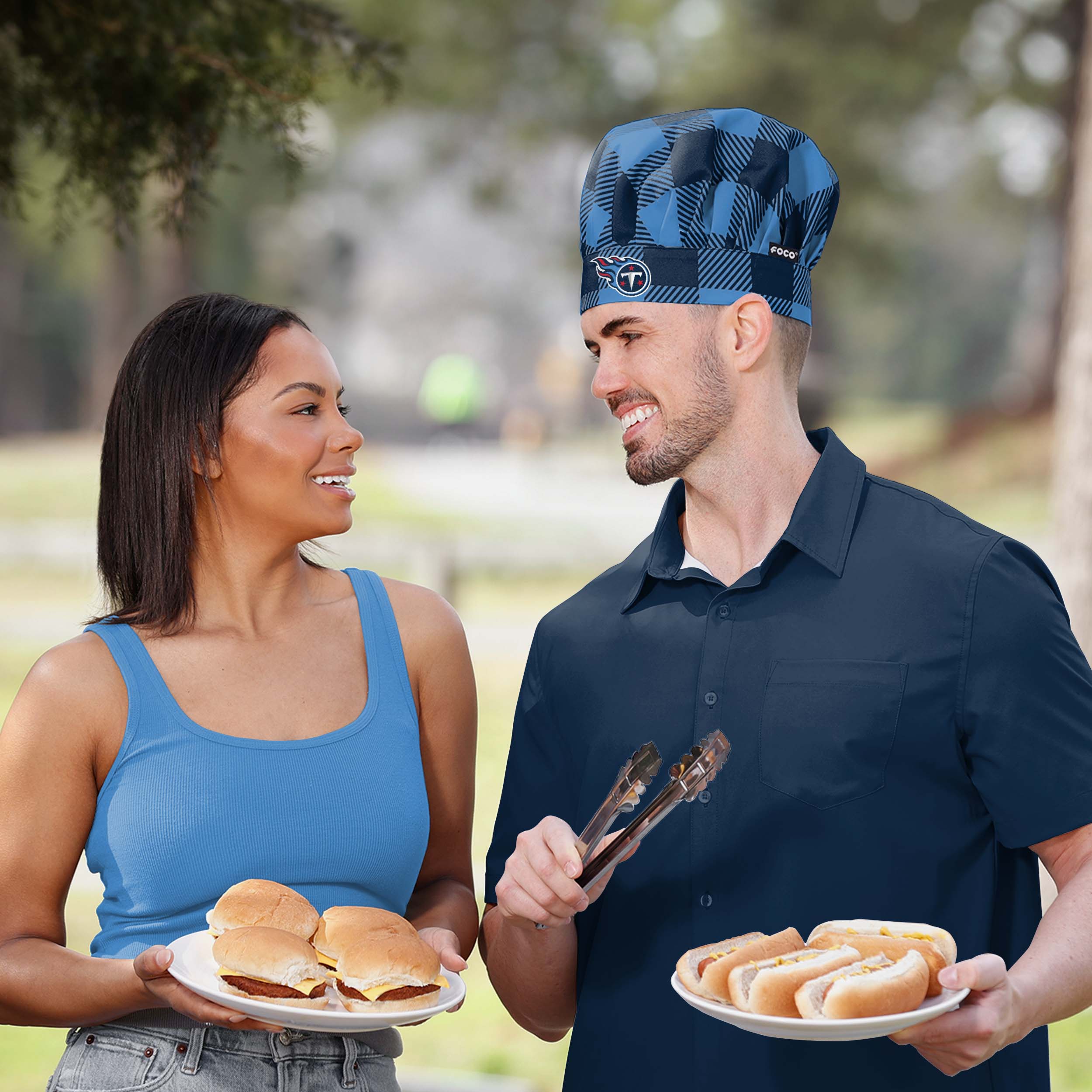 Tennessee Titans Plaid Chef Hat - Image 3