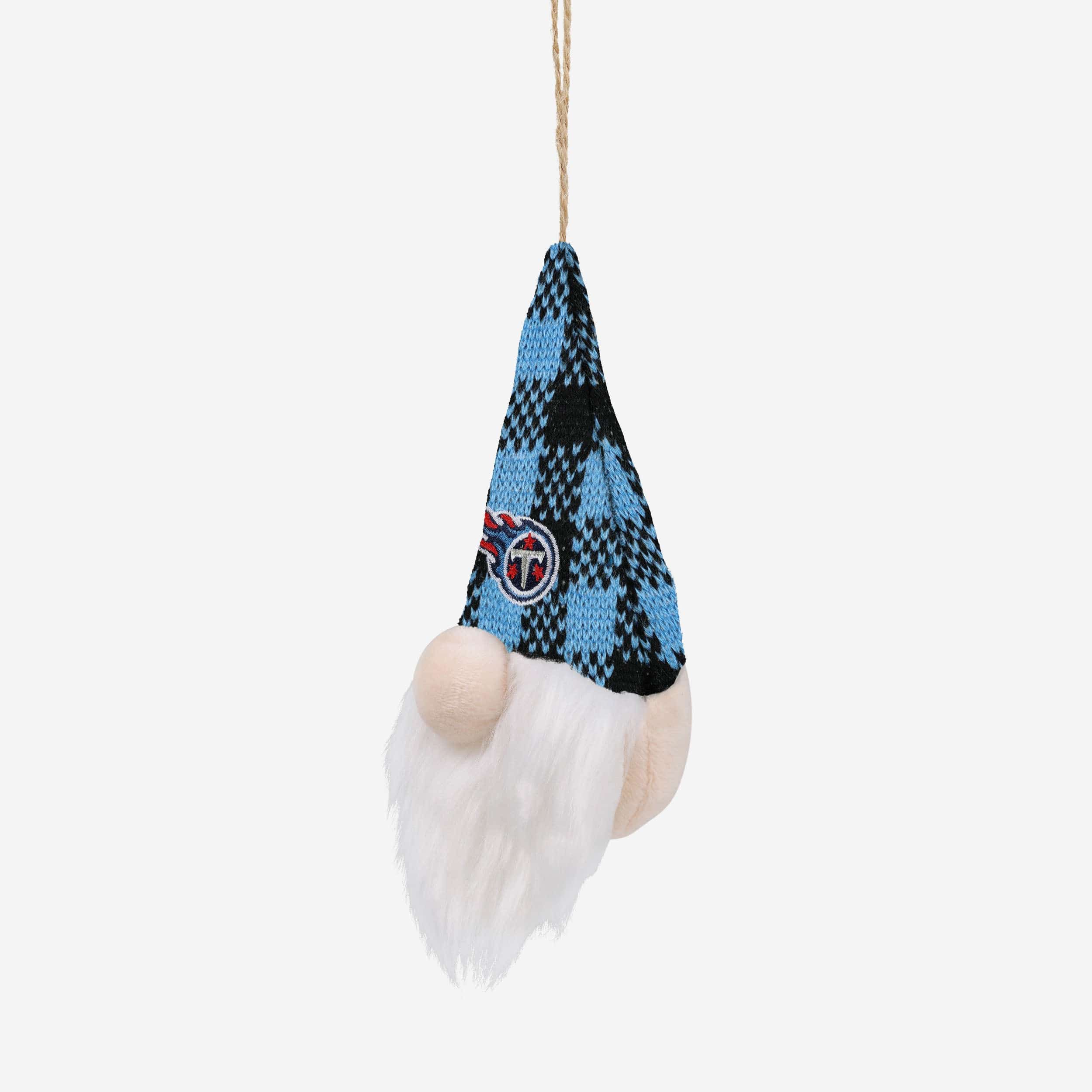 Tennessee Titans Plaid Hat Plush Gnome Ornament - Image 2