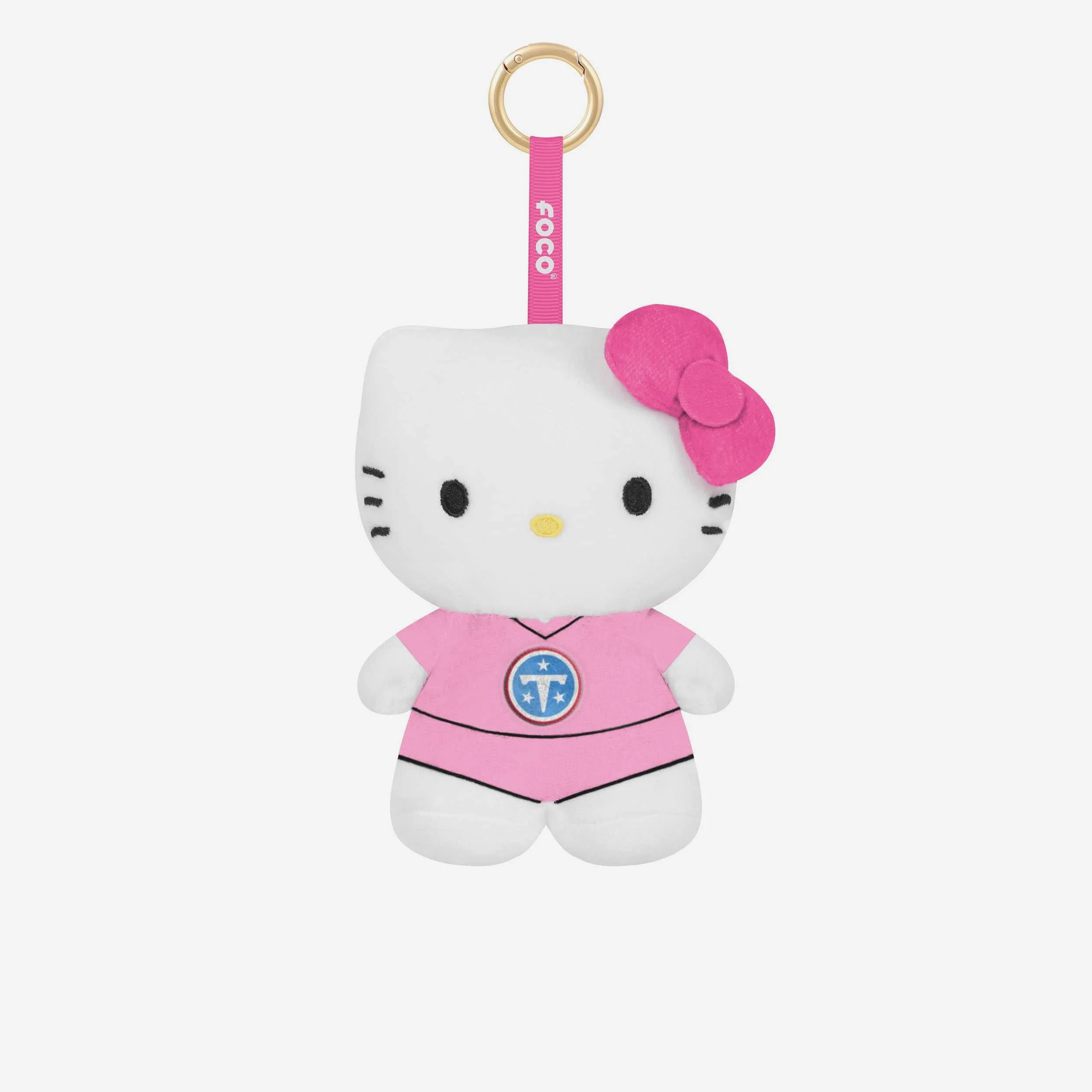 Tennessee Titans Plush Hello Kitty® Pink Bag Charm Keychain