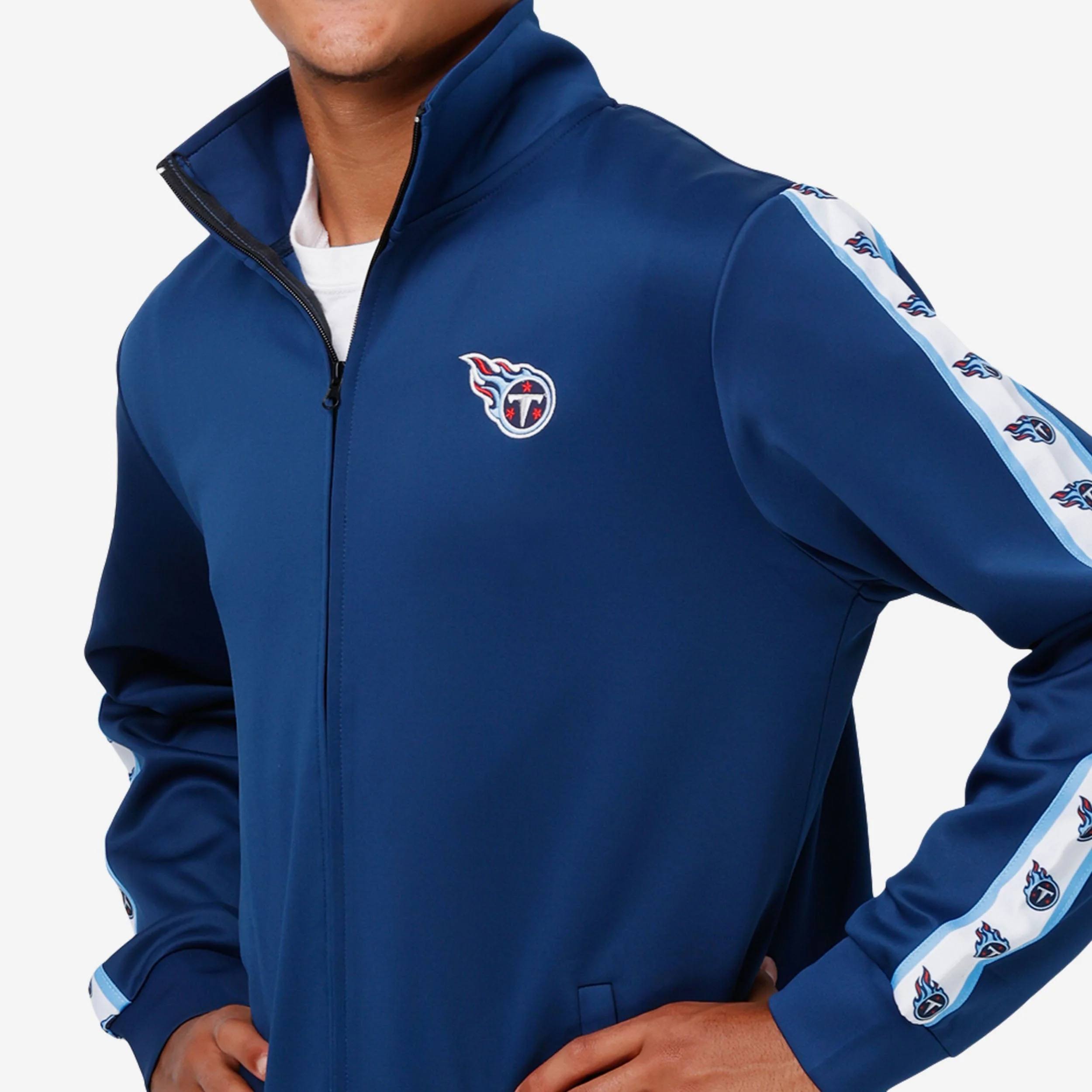 Tennessee Titans Stripe Logo Track Jacket - Image 3