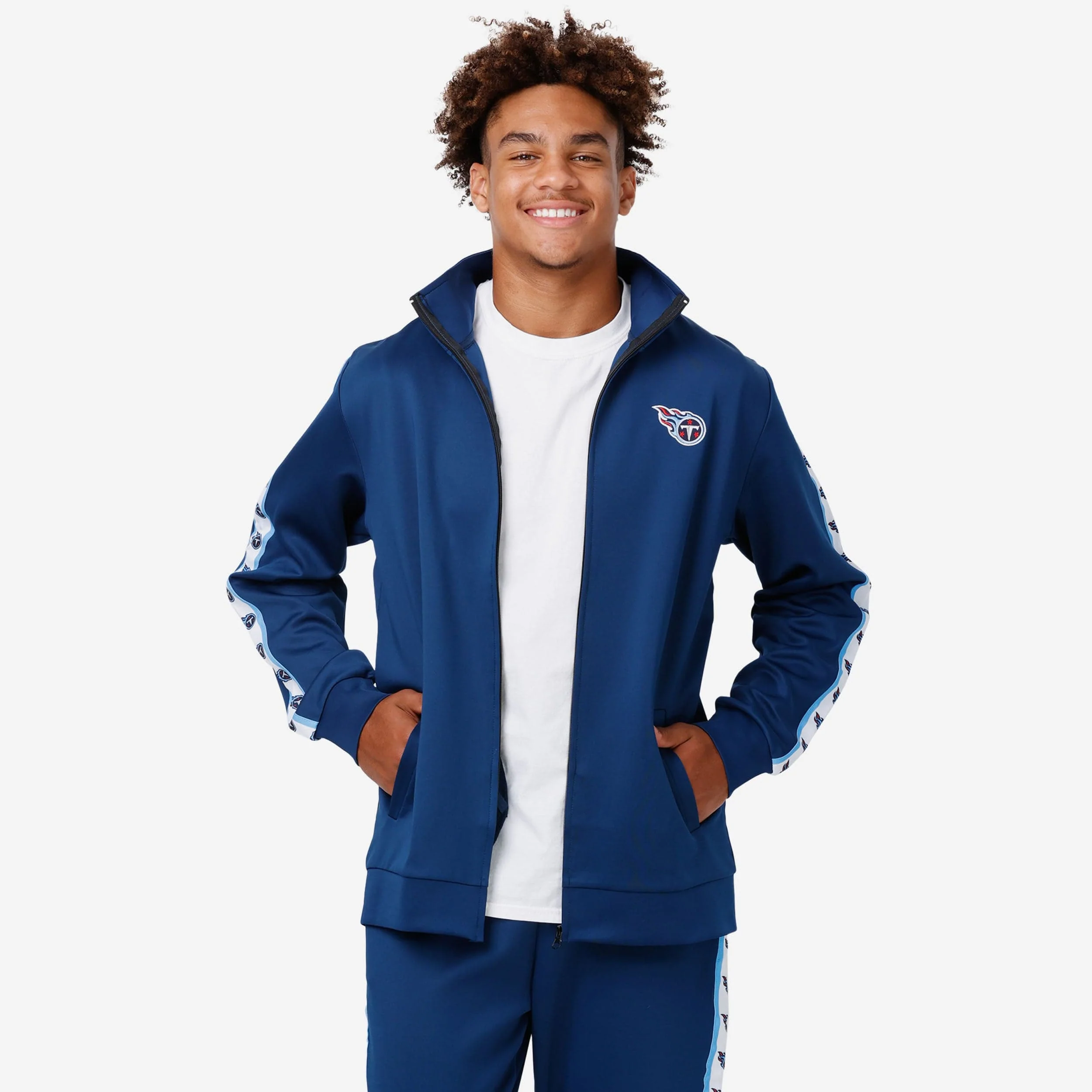 Tennessee Titans Stripe Logo Track Jacket - Image 5