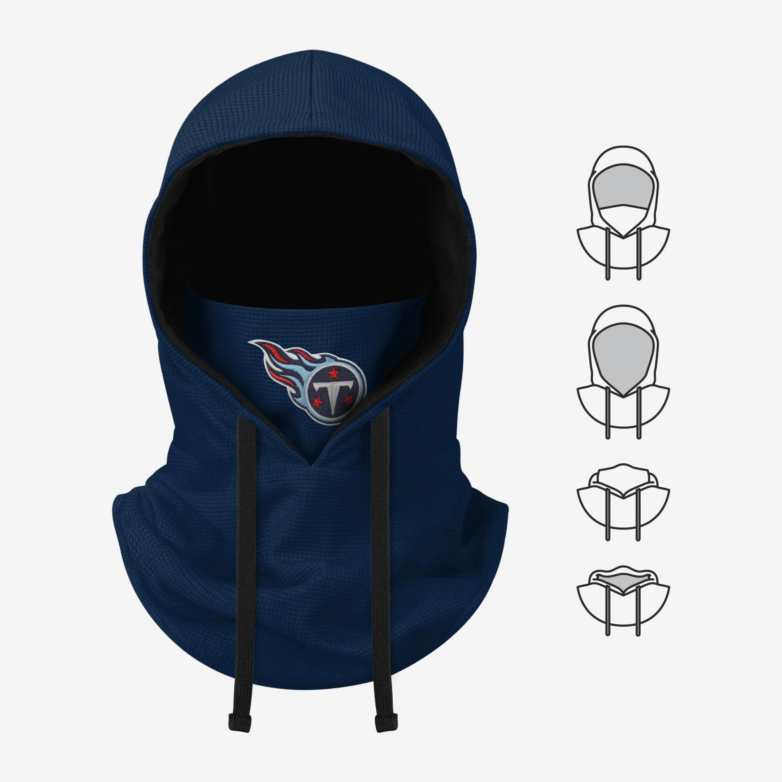 Tennessee Titans Waffle Drawstring Hooded Gaiter - Image 5