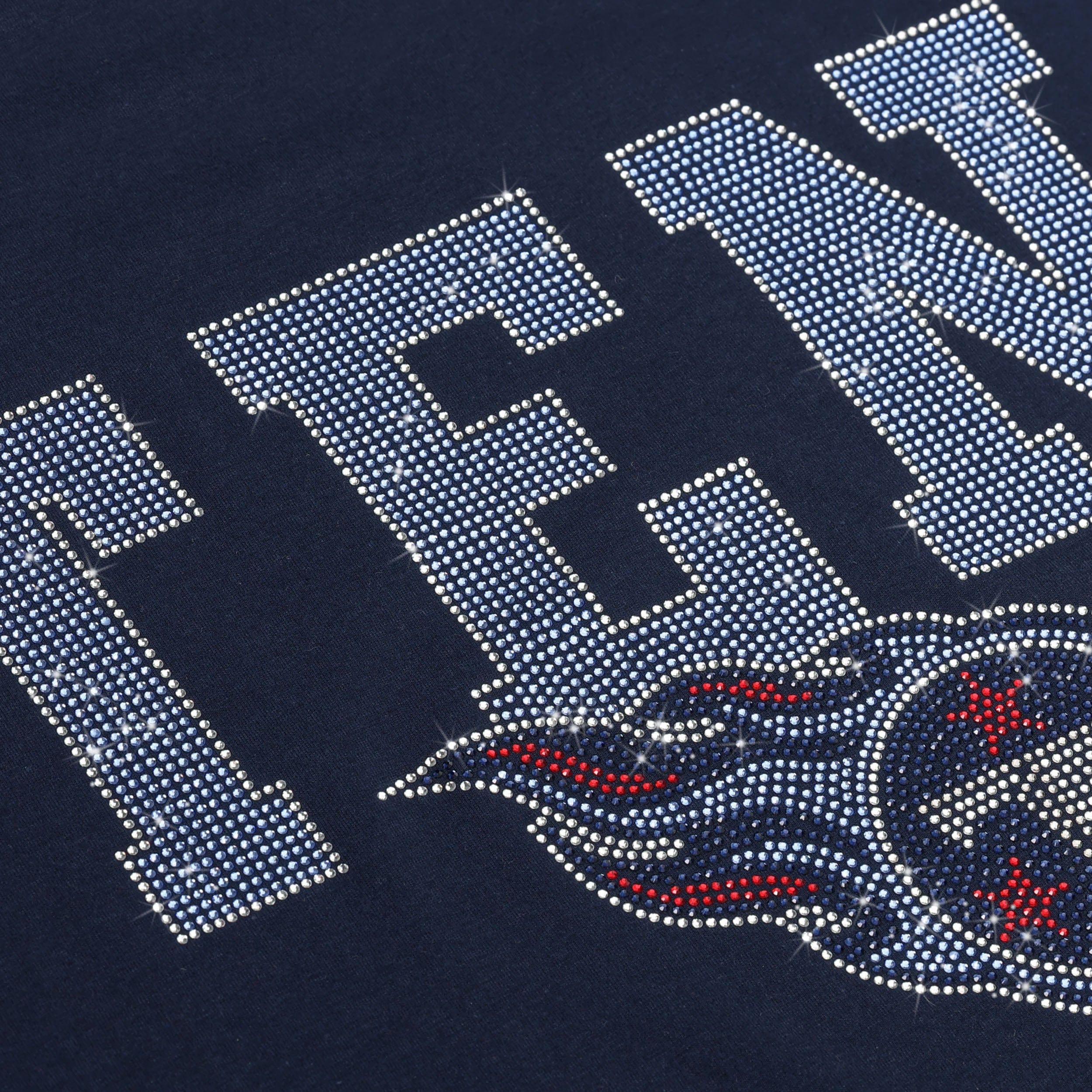Tennessee Titans Womens Rhinestone Logo Crop Top - Image 2