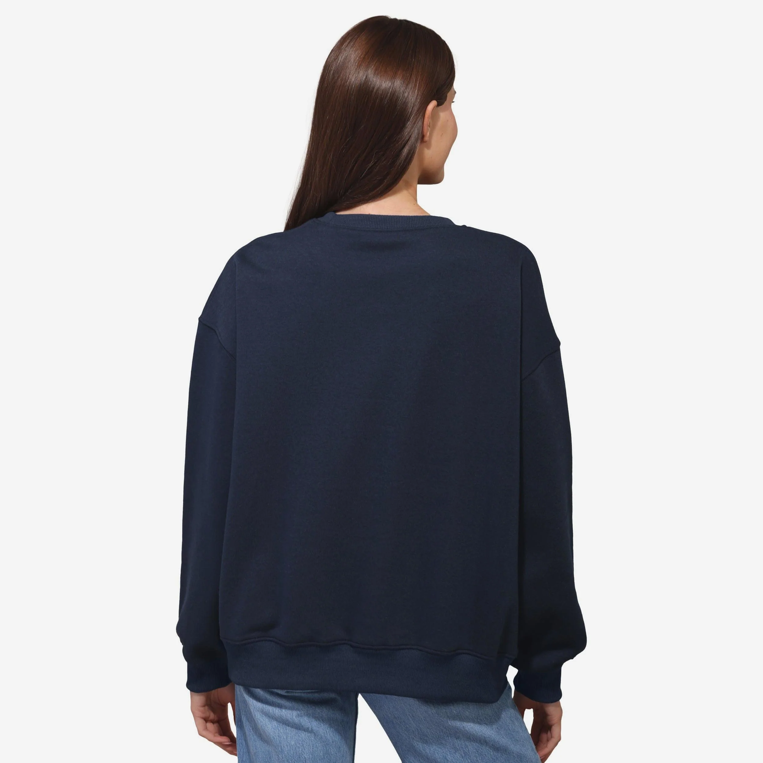 Tennessee Titans Womens Rhinestone Logo Oversized Crew Neck Sweatshirt - Image 3