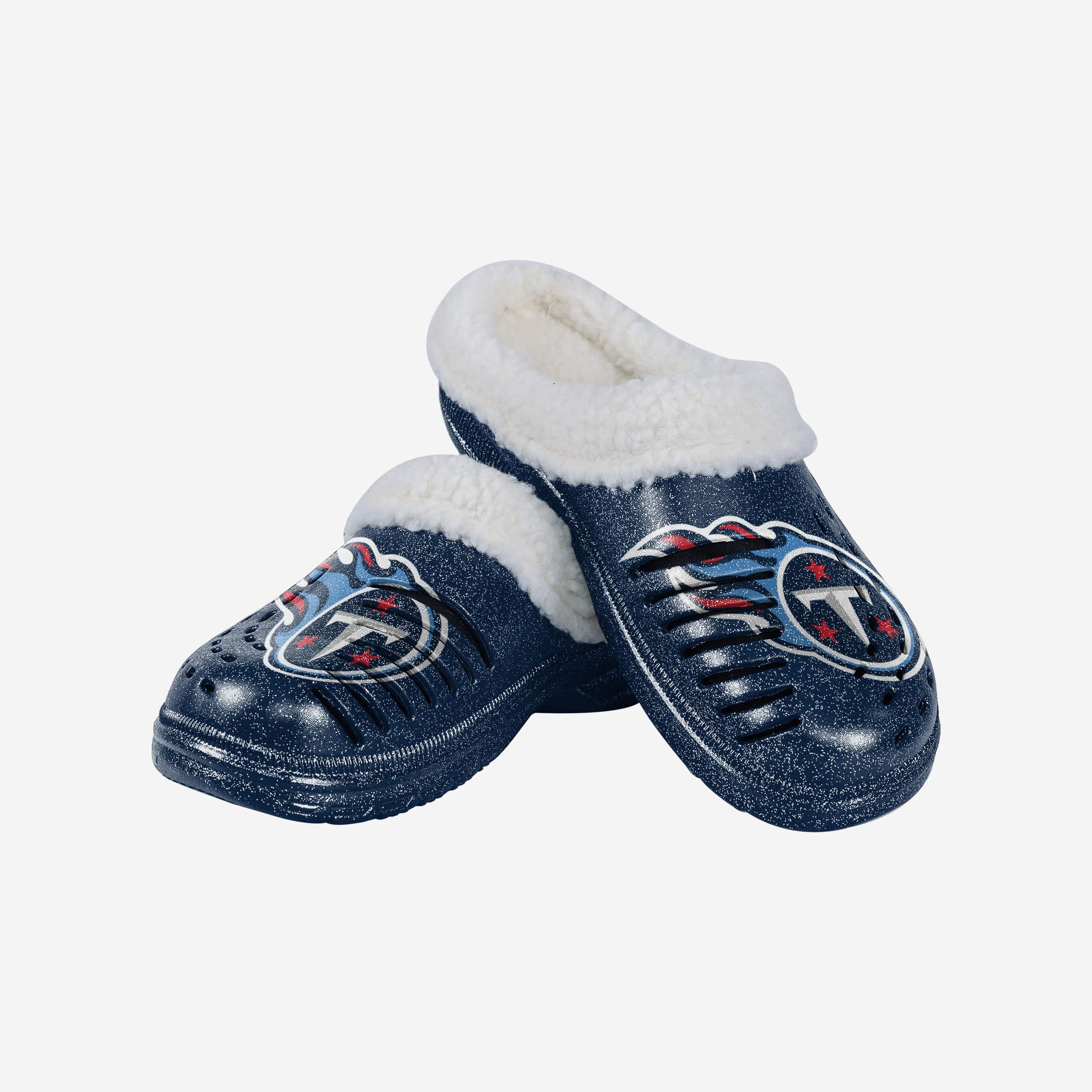 Tennessee Titans Womens Sherpa Lined Glitter Clog - Image 3