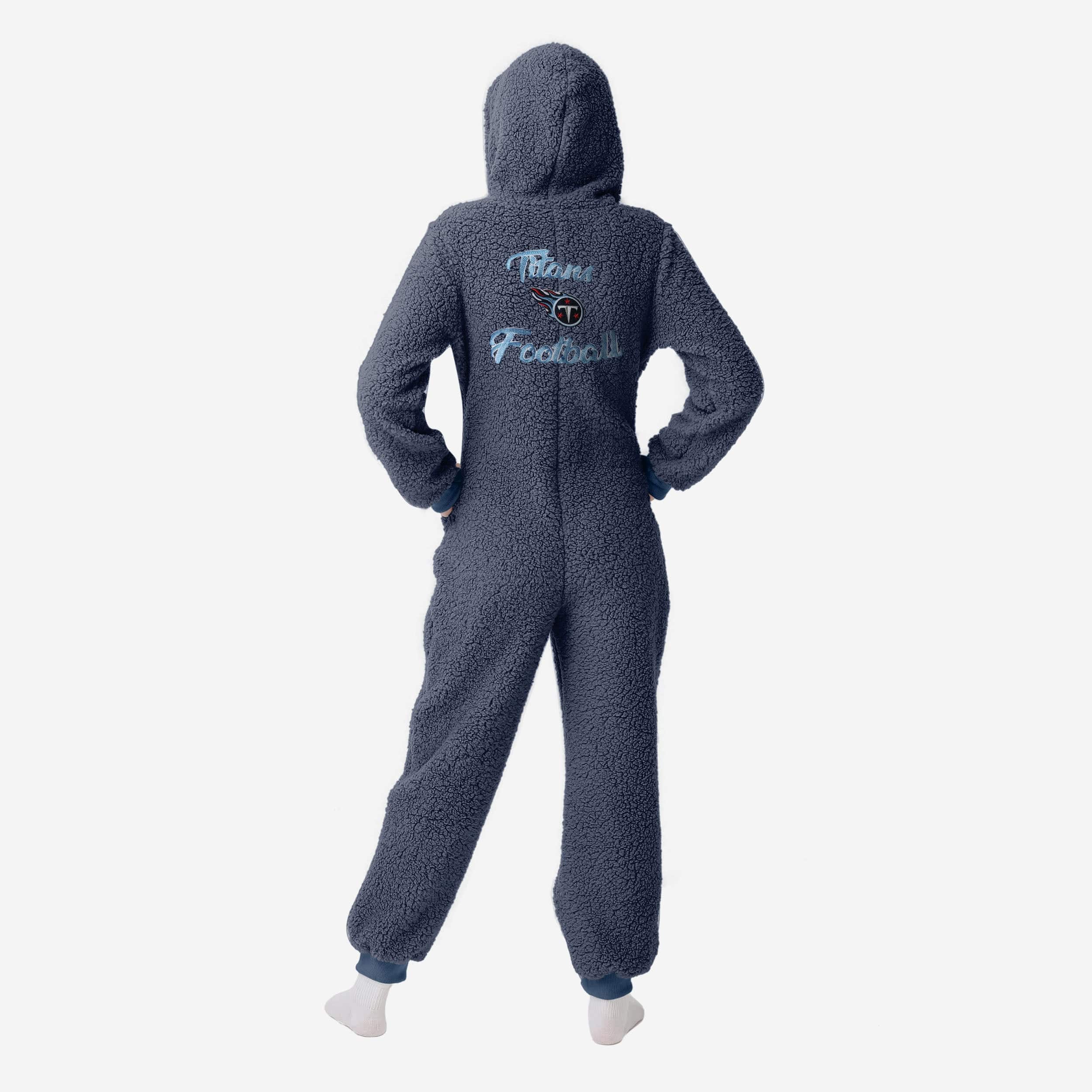 Tennessee Titans Womens Sherpa One Piece Pajamas - Image 2
