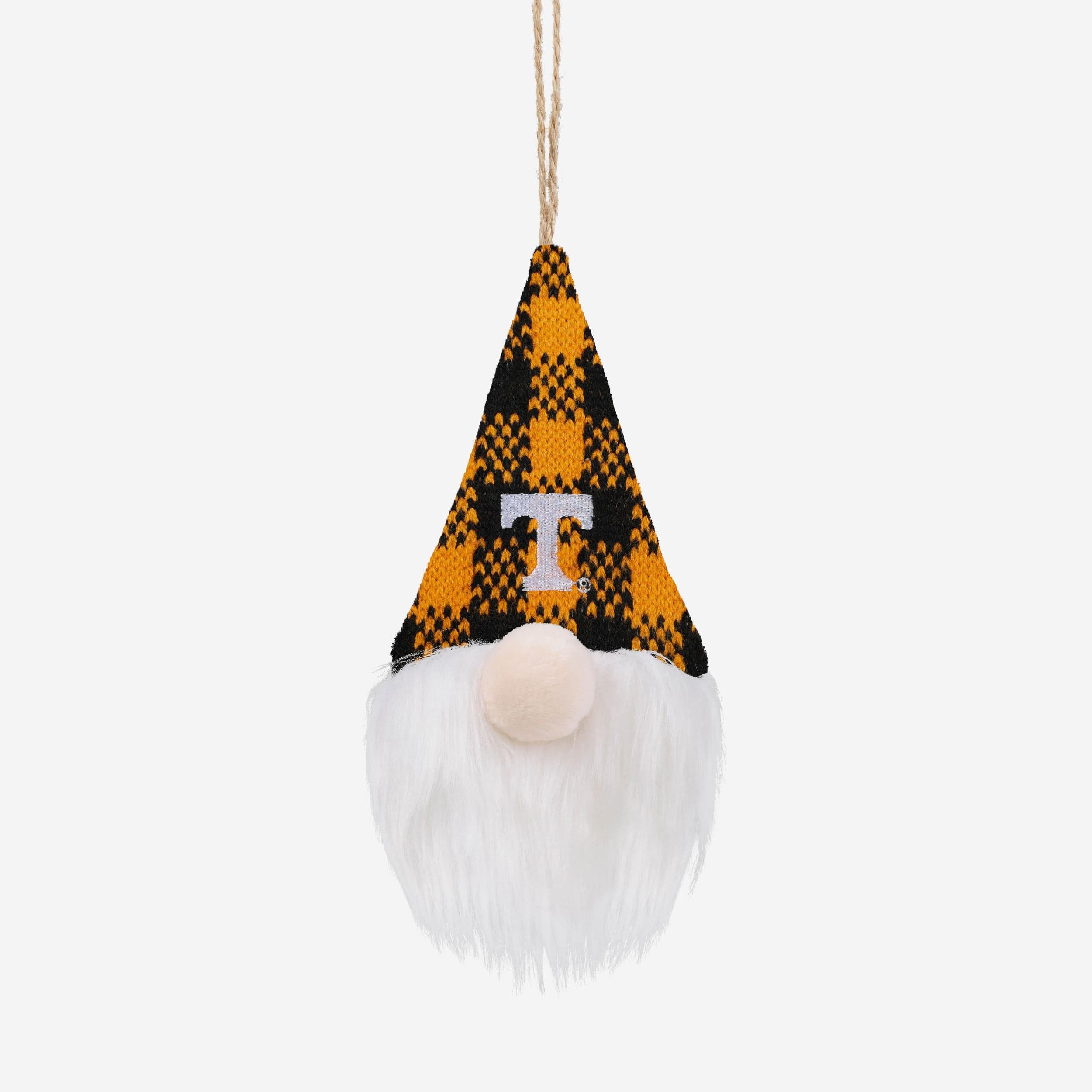 Tennessee Volunteers Plaid Hat Plush Gnome Ornament