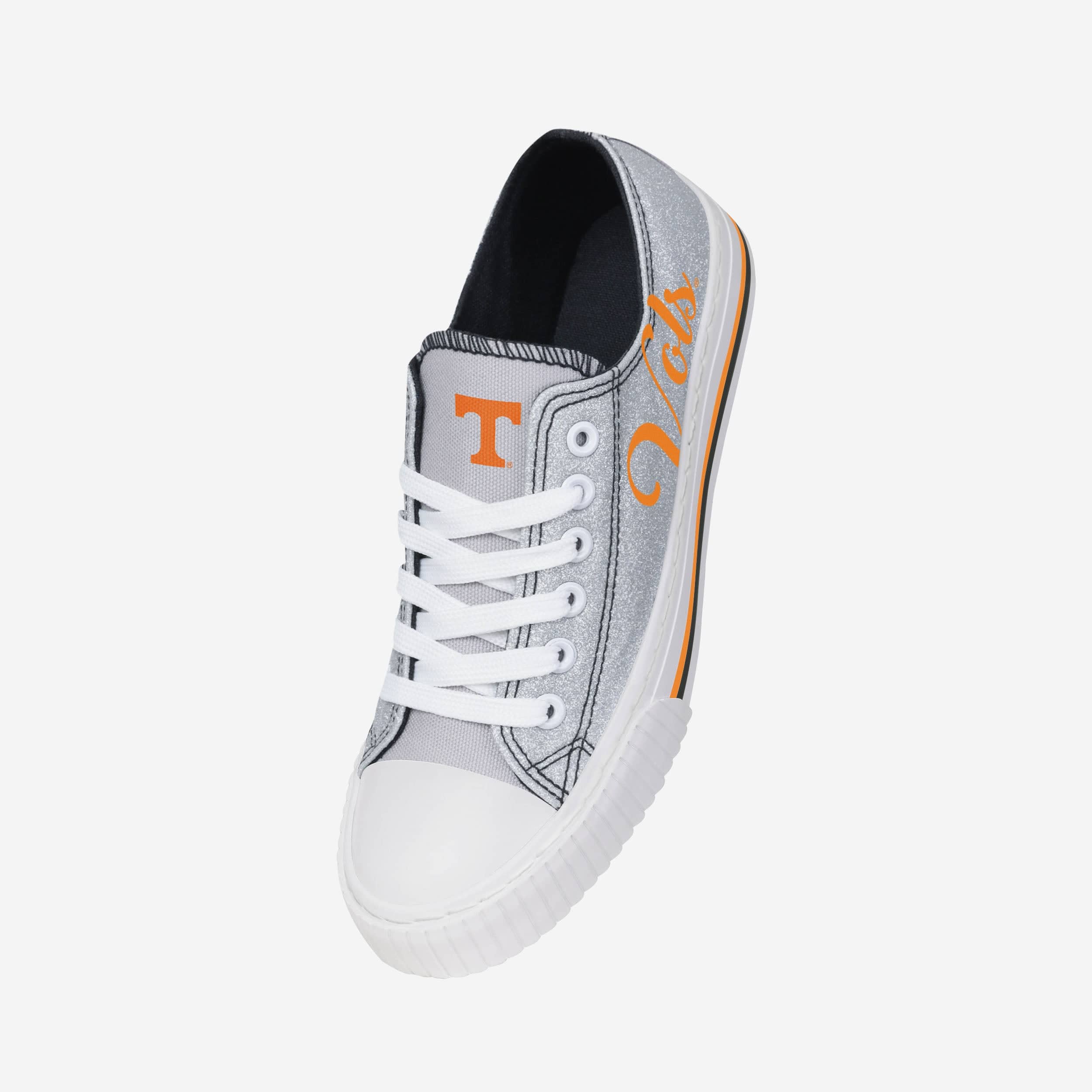 Tennessee Volunteers Womens Color Glitter Low Top Canvas Shoes - Image 2