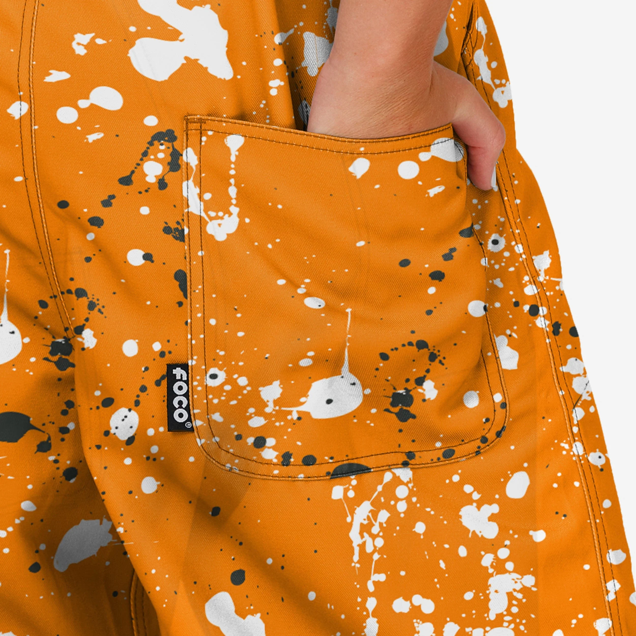 Tennessee Volunteers Womens Paint Splatter Bib Overalls - Image 6