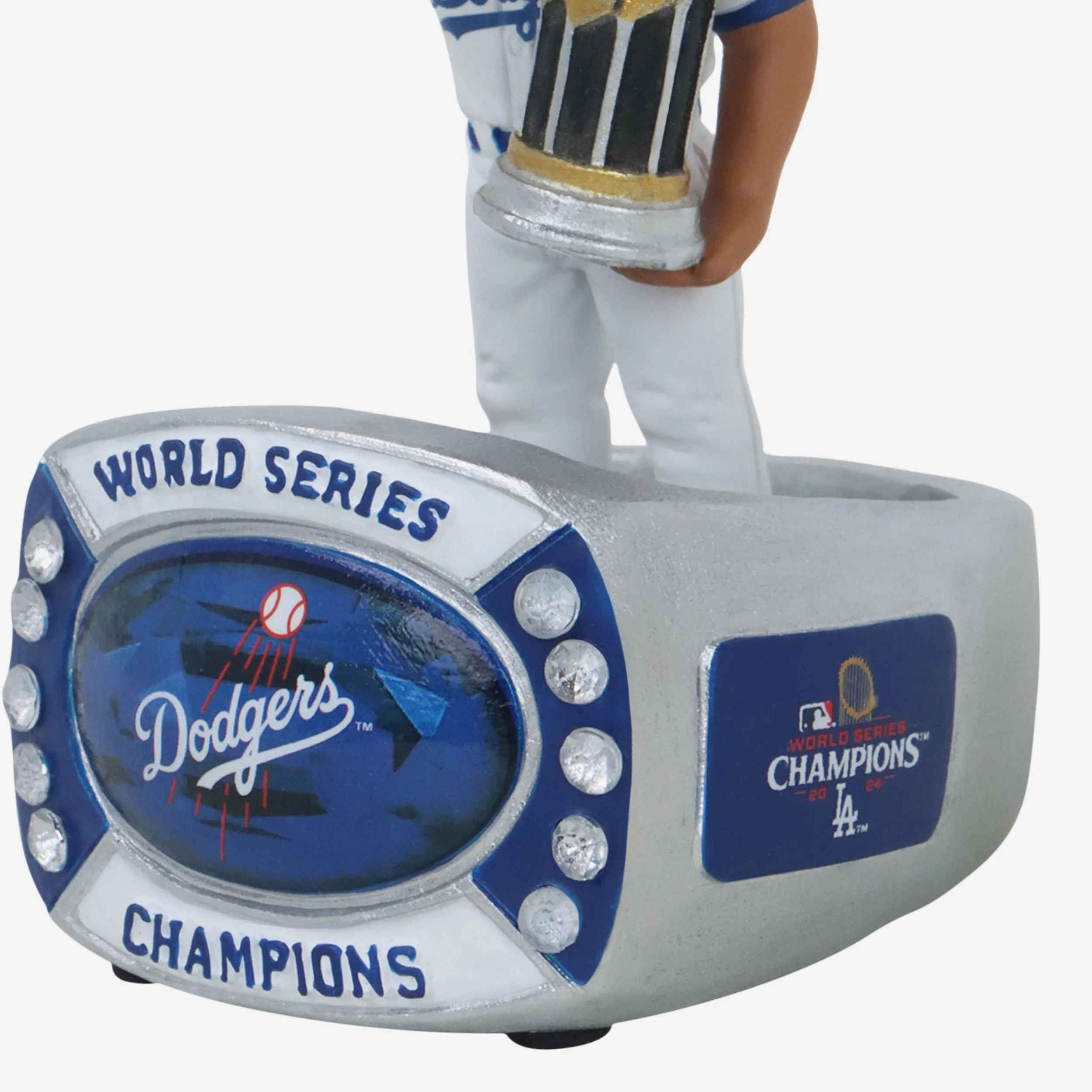 Teoscar Hernandez Los Angeles Dodgers 2024 World Series Champions Ring Base Mini Bighead Bobblehead - Image 4