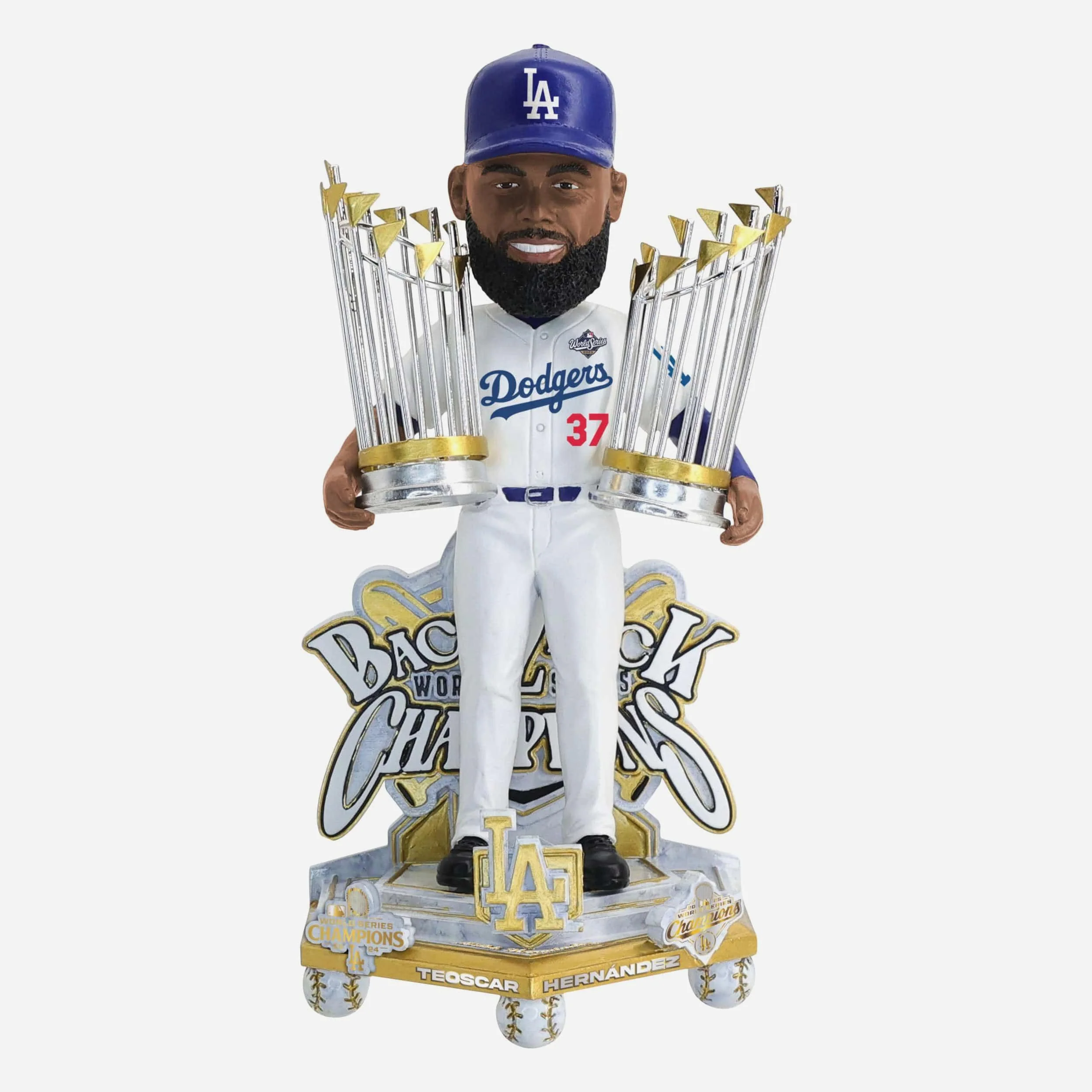 Teoscar Hernandez Los Angeles Dodgers 2025 Back To Back World Series Champions Celebration Bobblehead