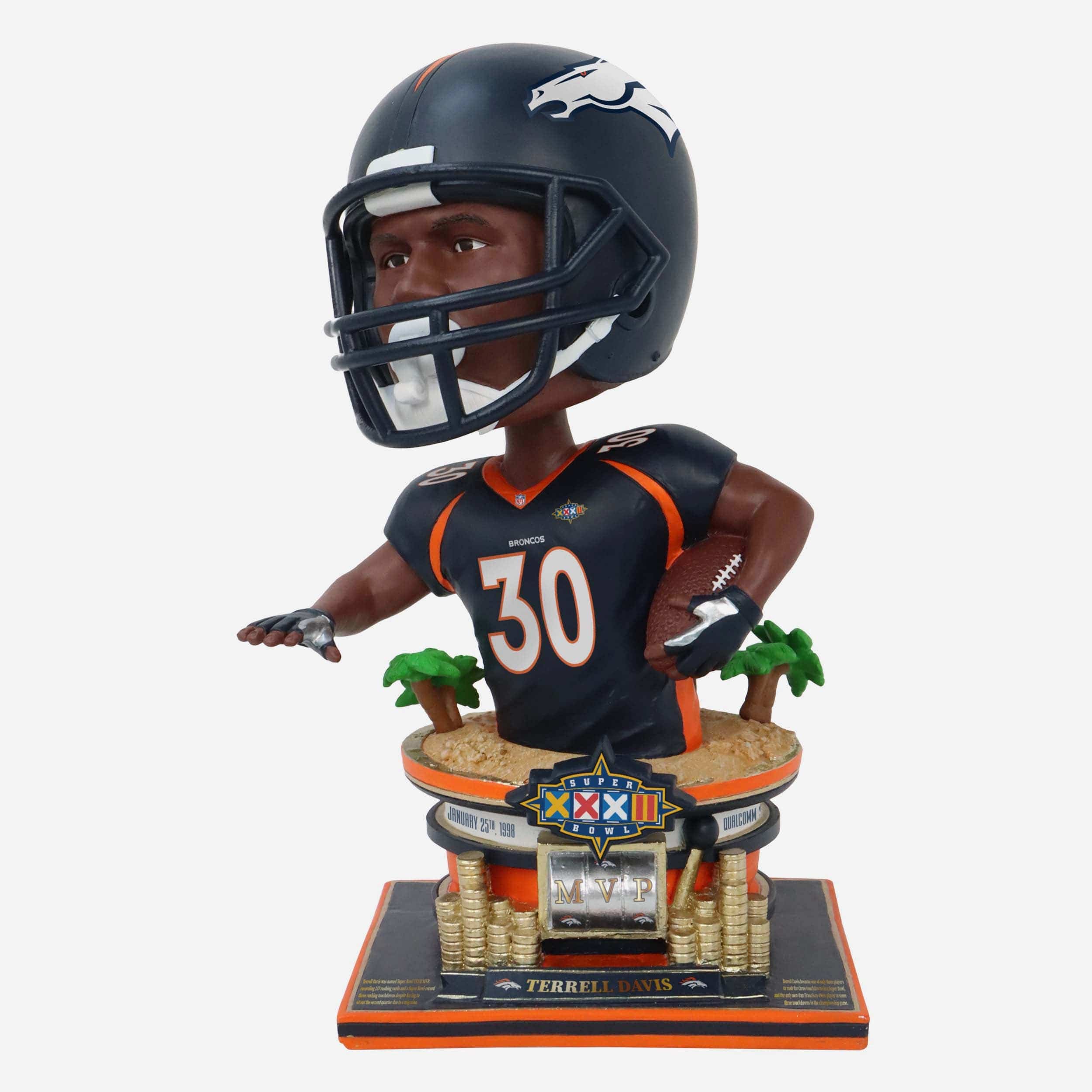 Terrell Davis Denver Broncos Super Bowl XXXII MVP Bust Bighead Bobblehead
