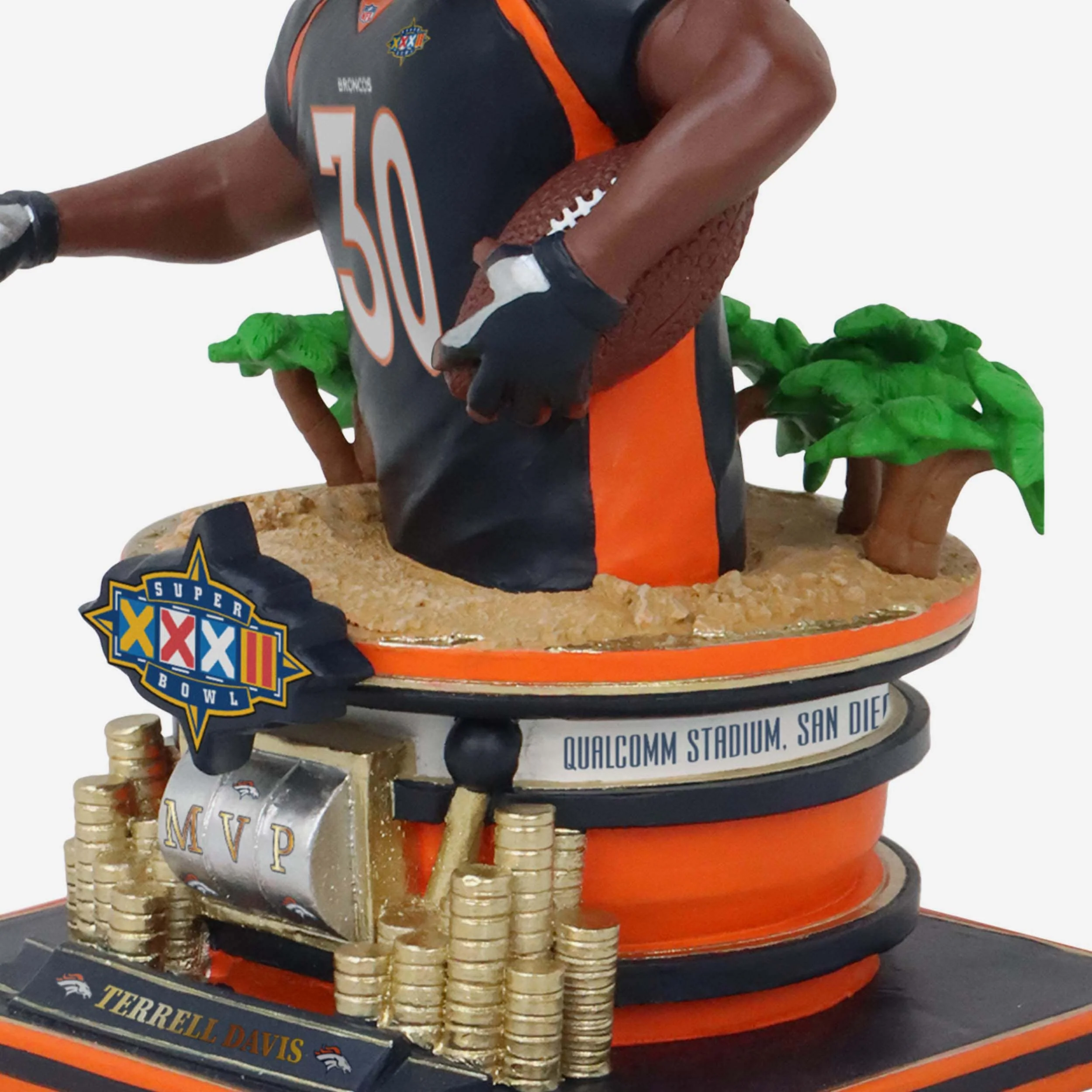 Terrell Davis Denver Broncos Super Bowl XXXII MVP Bust Bighead Bobblehead - Image 4
