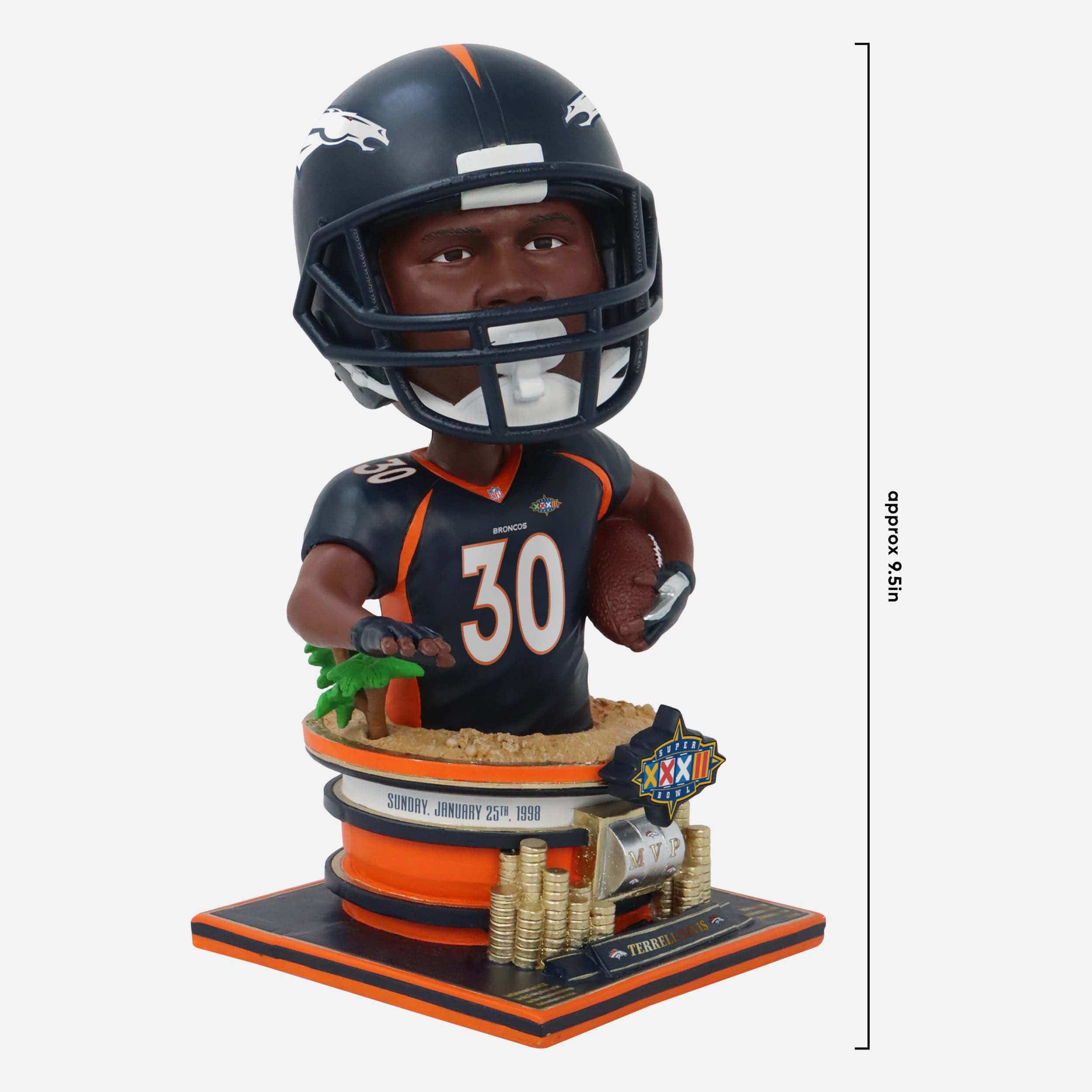 Terrell Davis Denver Broncos Super Bowl XXXII MVP Bust Bighead Bobblehead - Image 5