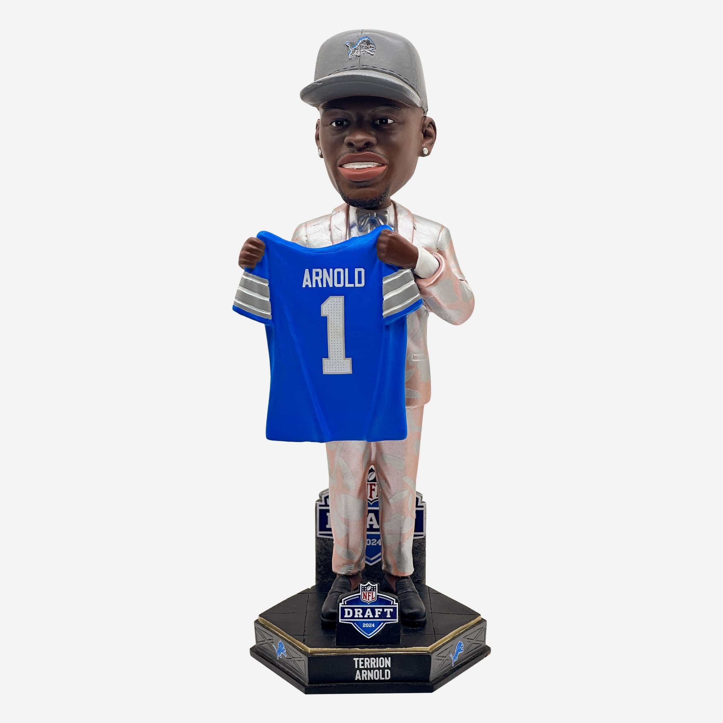 Terrion Arnold Detroit Lions 2024 Draft Pick Bobblehead