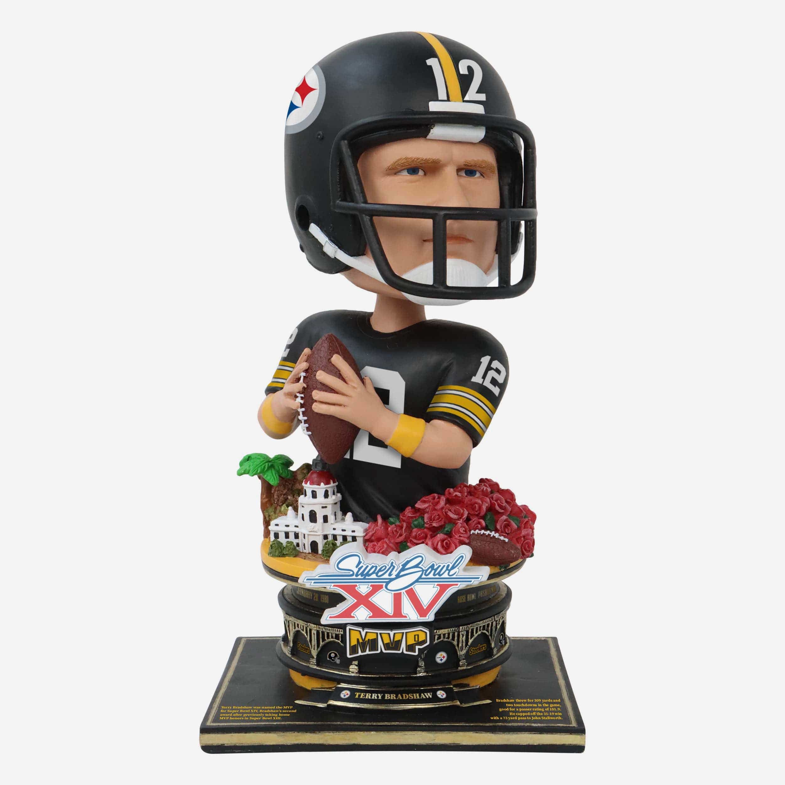 Terry Bradshaw Pittsburgh Steelers Super Bowl XIV MVP Bust Bighead Bobblehead