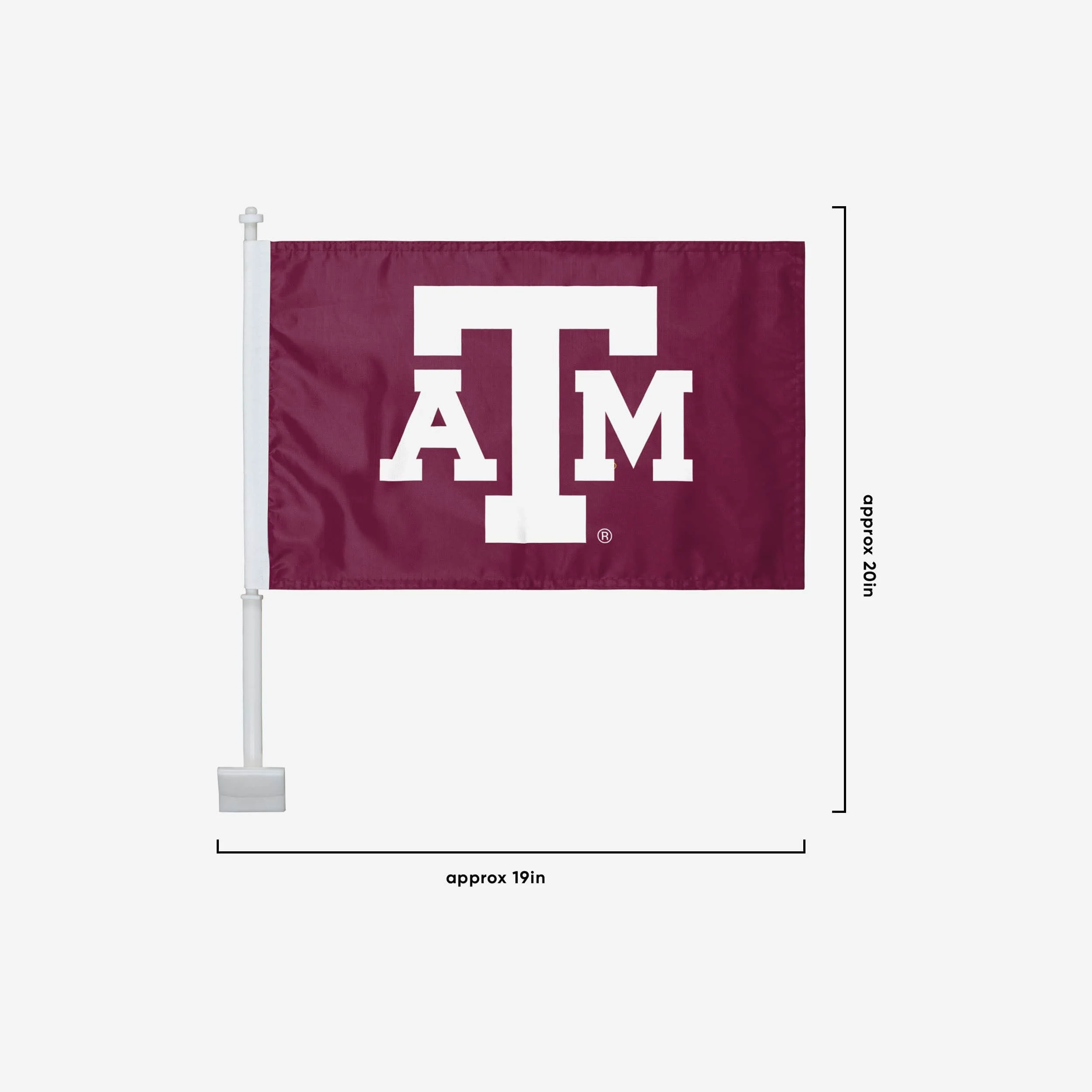 Texas A&M Aggies 2 Pack Solid Car Flag - Image 3