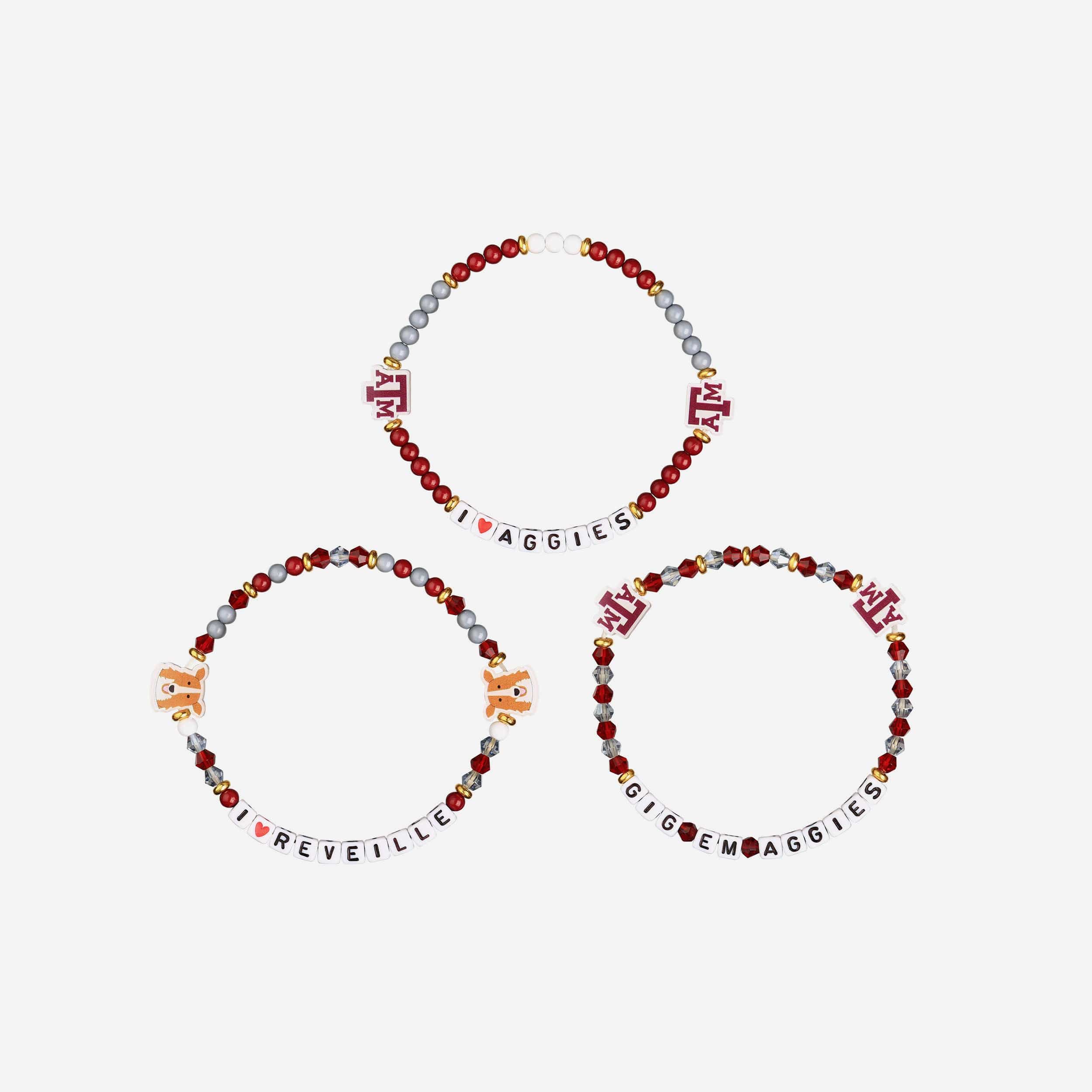Texas A&M Aggies 3 Pack Friendship Bracelet - Image 3