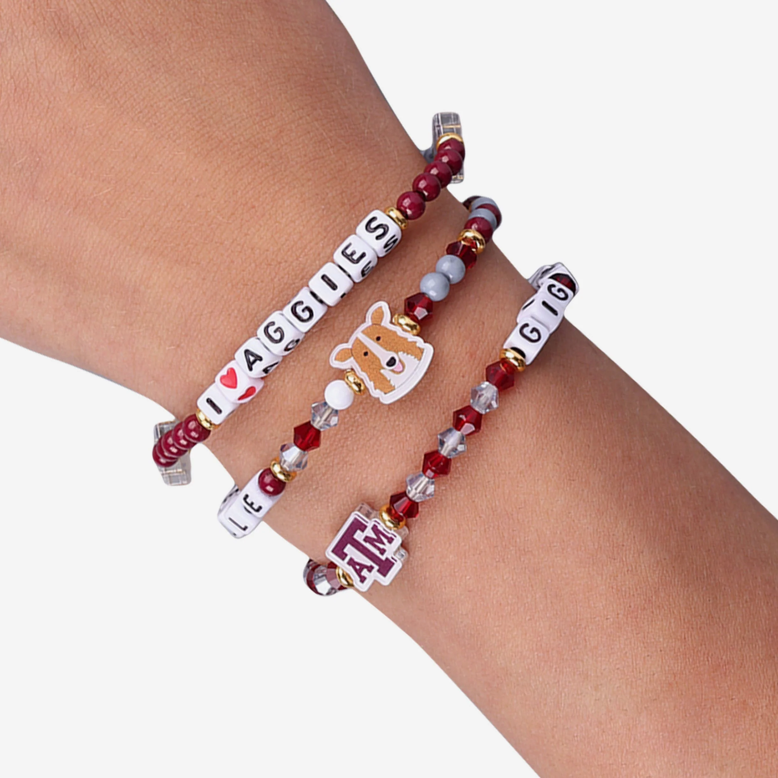 Texas A&M Aggies 3 Pack Friendship Bracelet - Image 4
