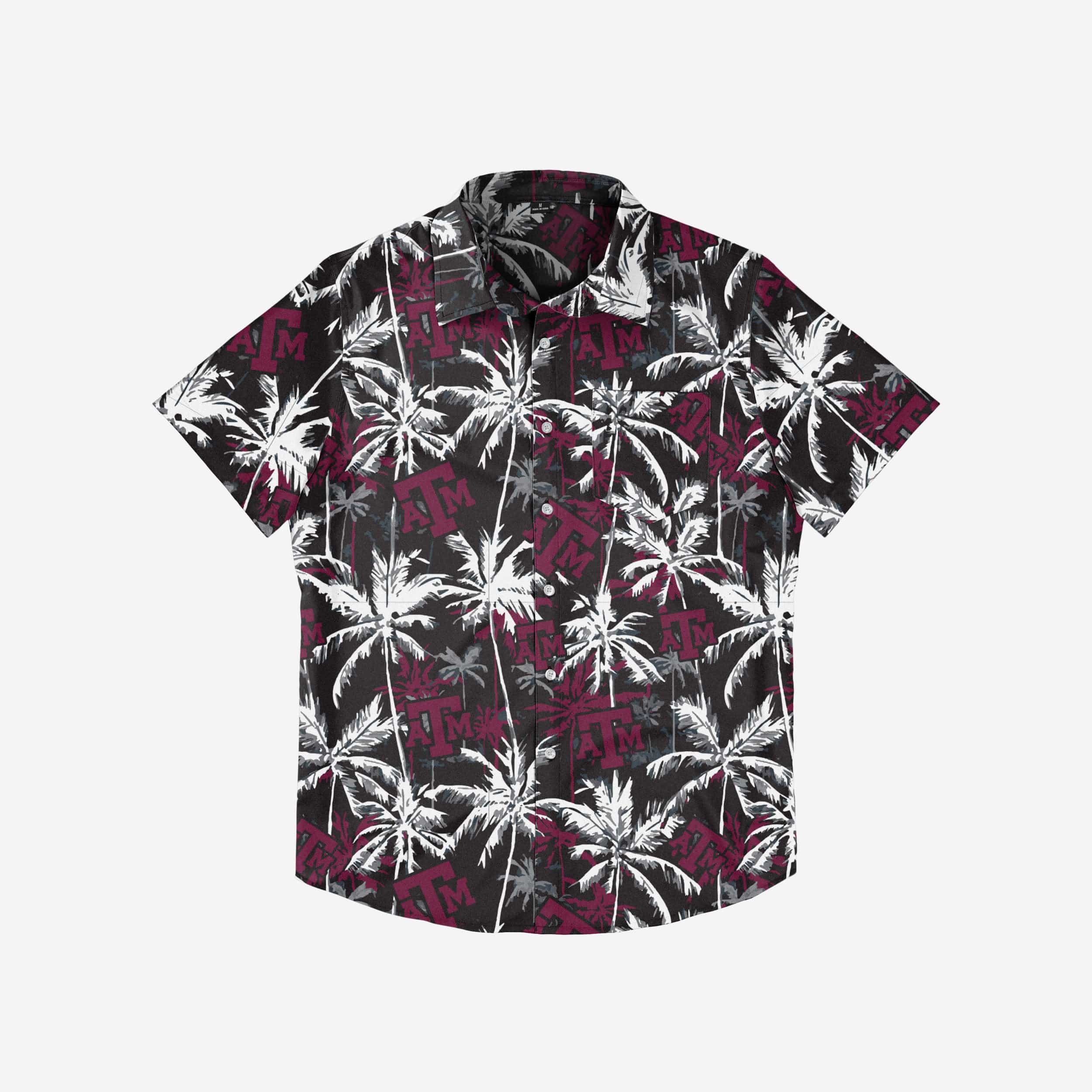 Texas A&M Aggies Black Floral Button Up Shirt - Image 3