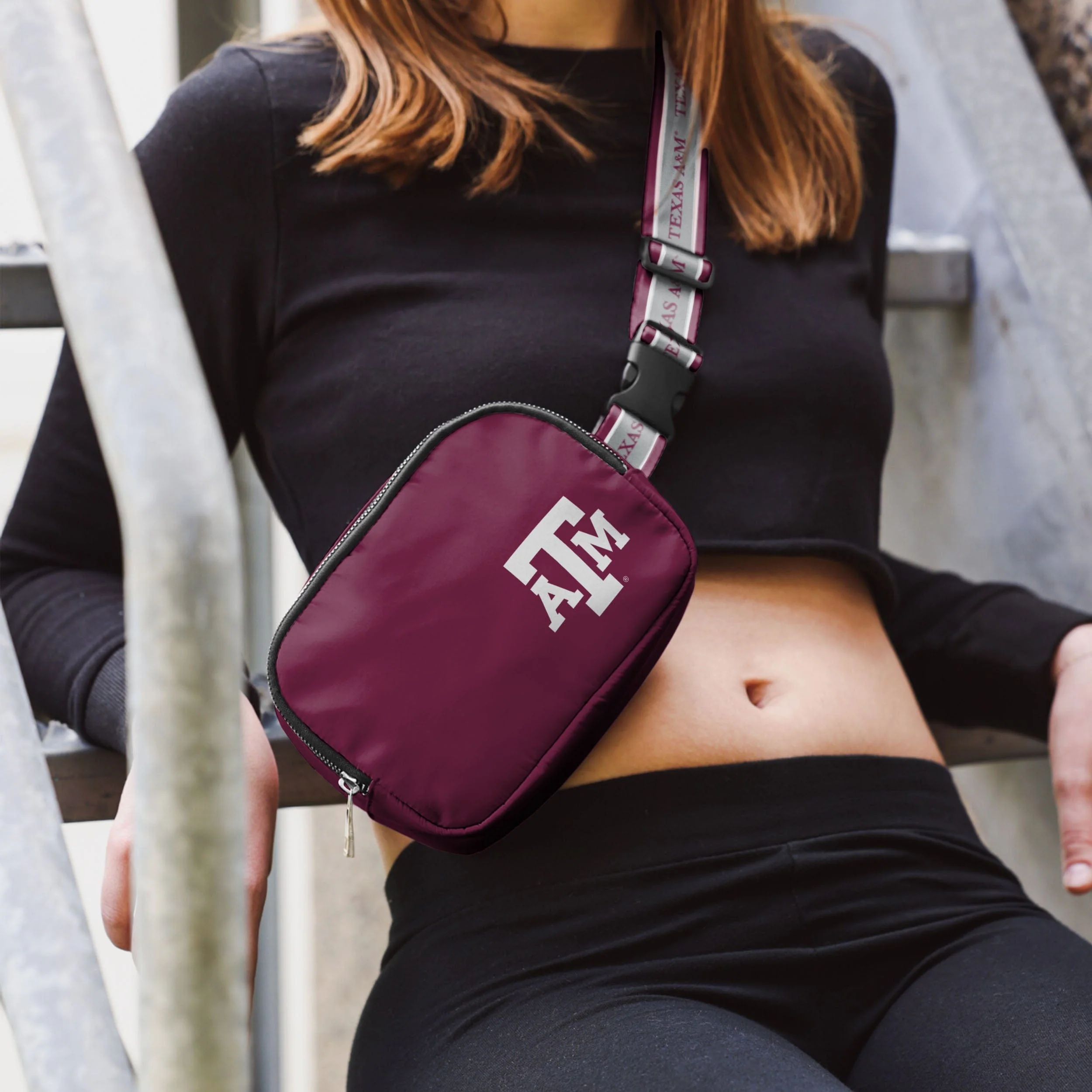 Texas A&M Aggies Team Wordmark Crossbody Belt Bag - Image 3