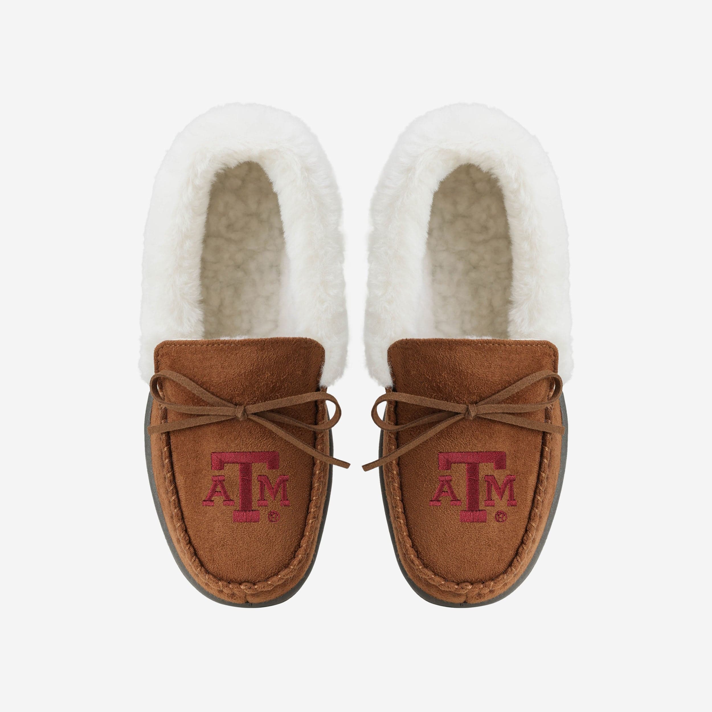Texas A&M Aggies Womens Tan Moccasin Slipper - Image 4