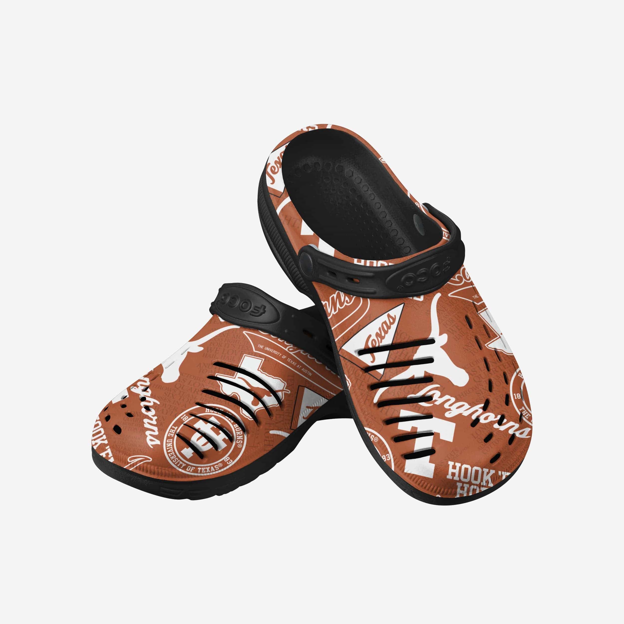 Texas Longhorns Historic Print Clog With Strap - Image 3