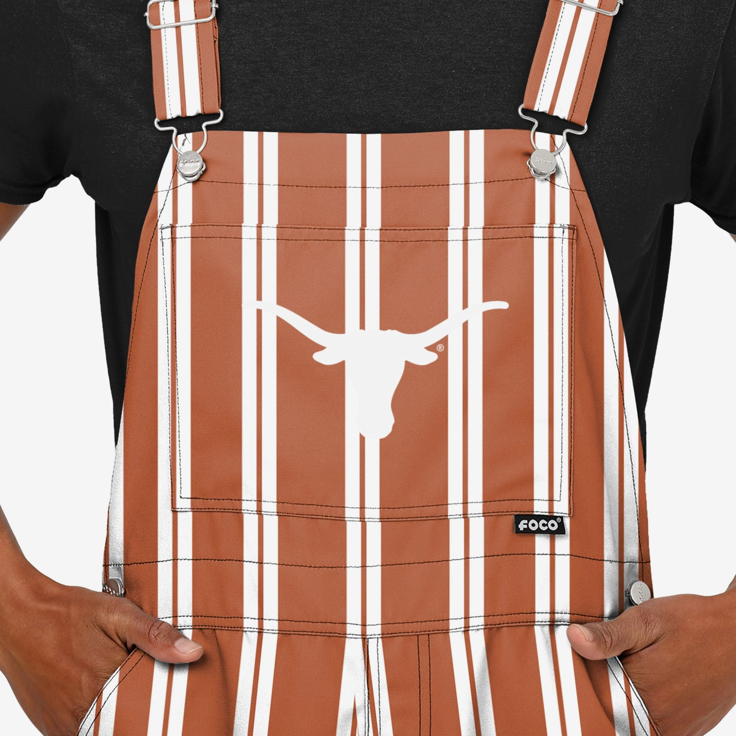 Texas Longhorns Mens Sideline Spirit Bib Overalls - Image 4
