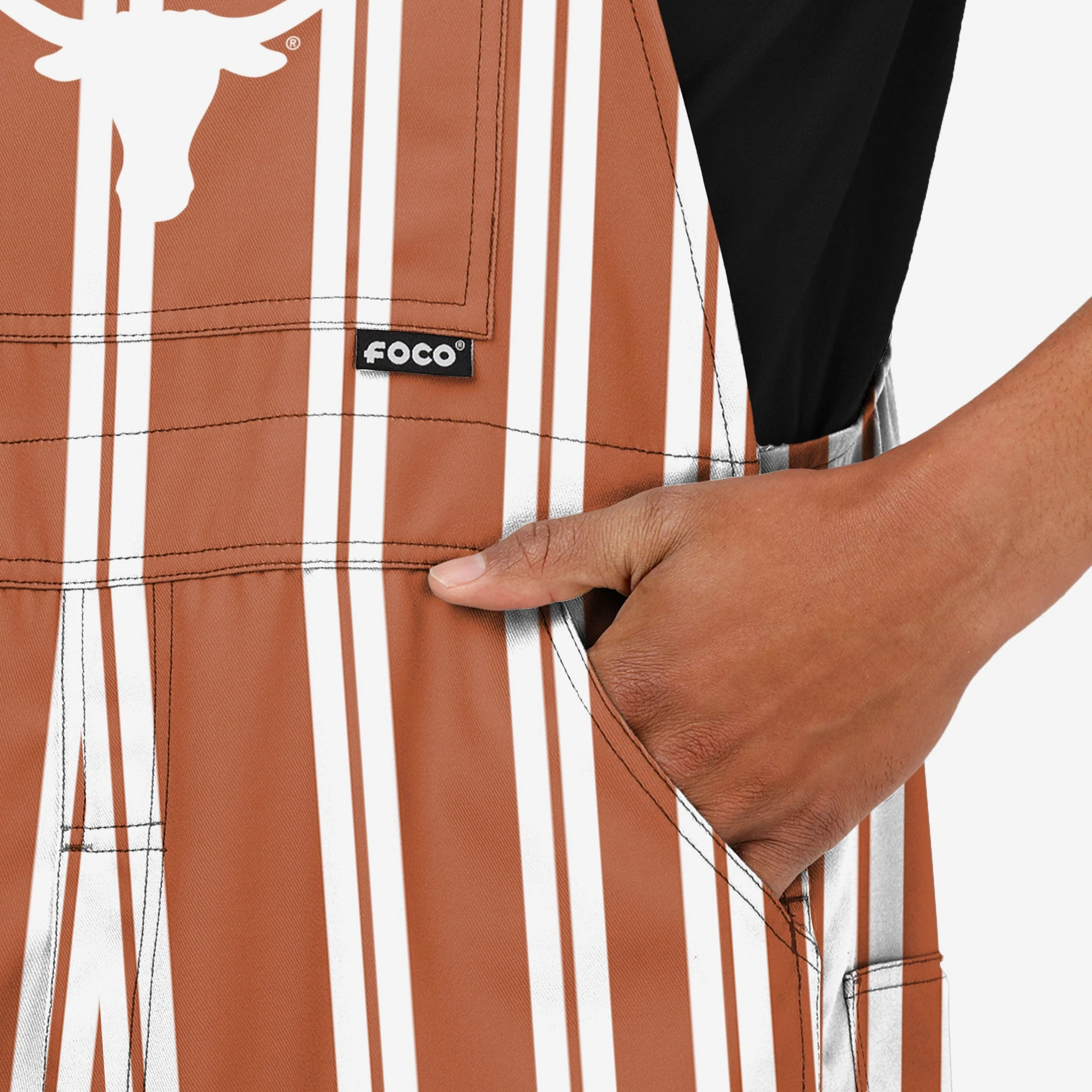Texas Longhorns Mens Sideline Spirit Bib Overalls - Image 5