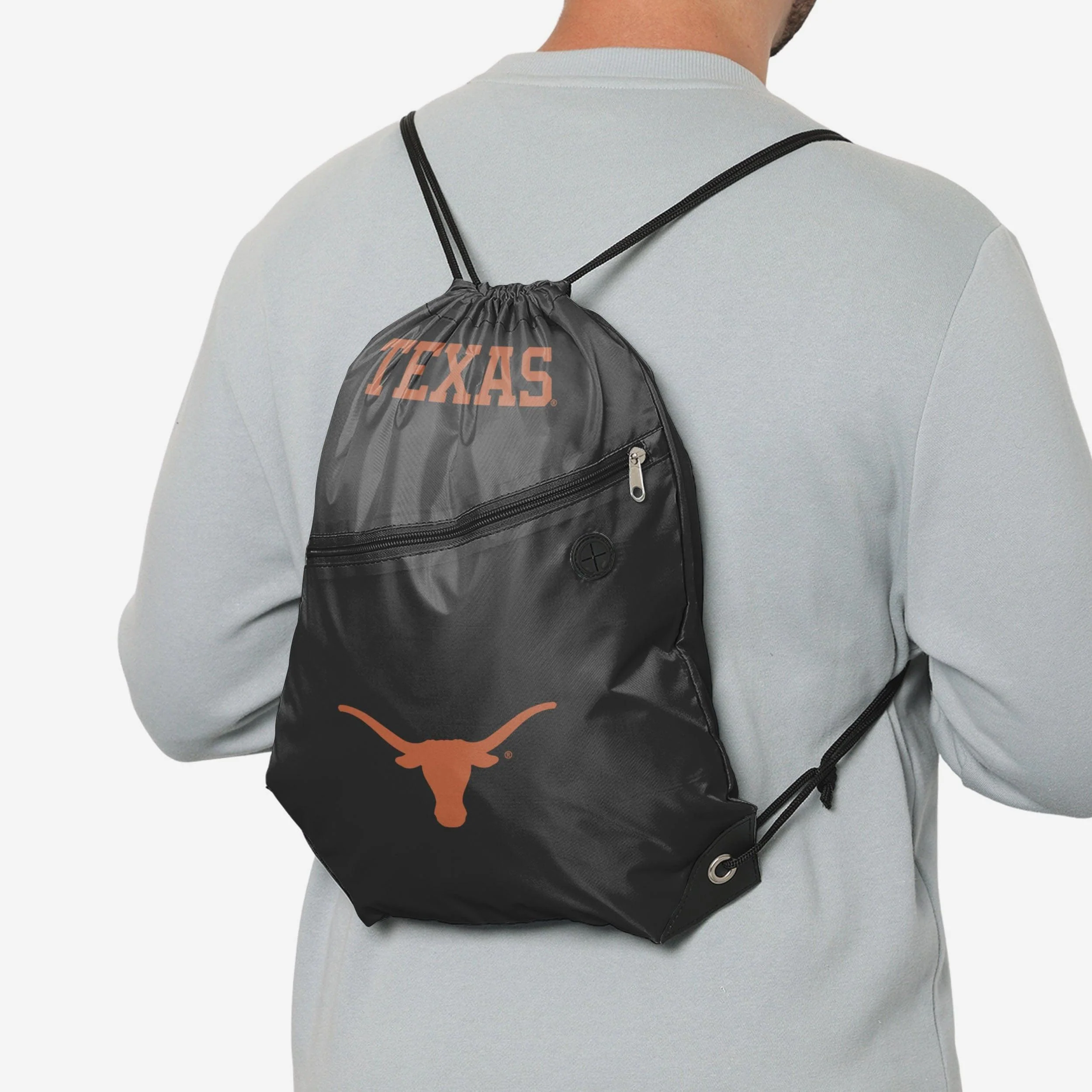 Texas Longhorns Pocket Drawstring Backpack - Image 3