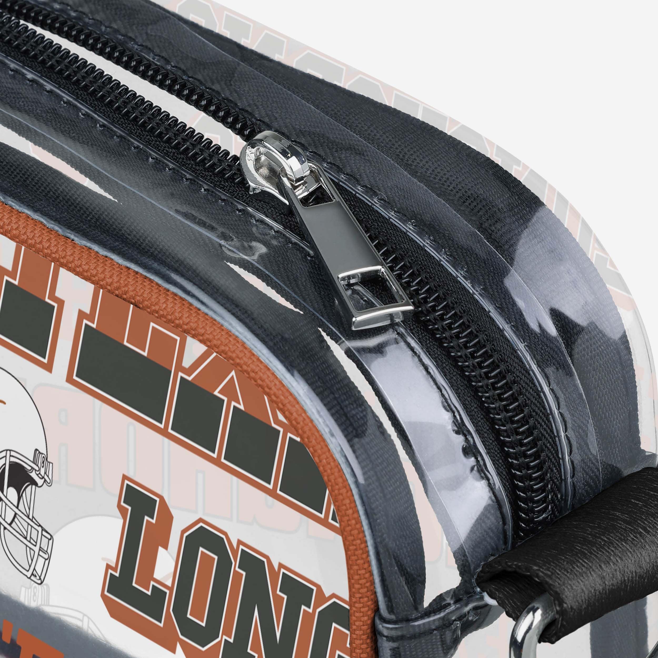 Texas Longhorns Repeat Retro Print Clear Crossbody Bag - Image 4