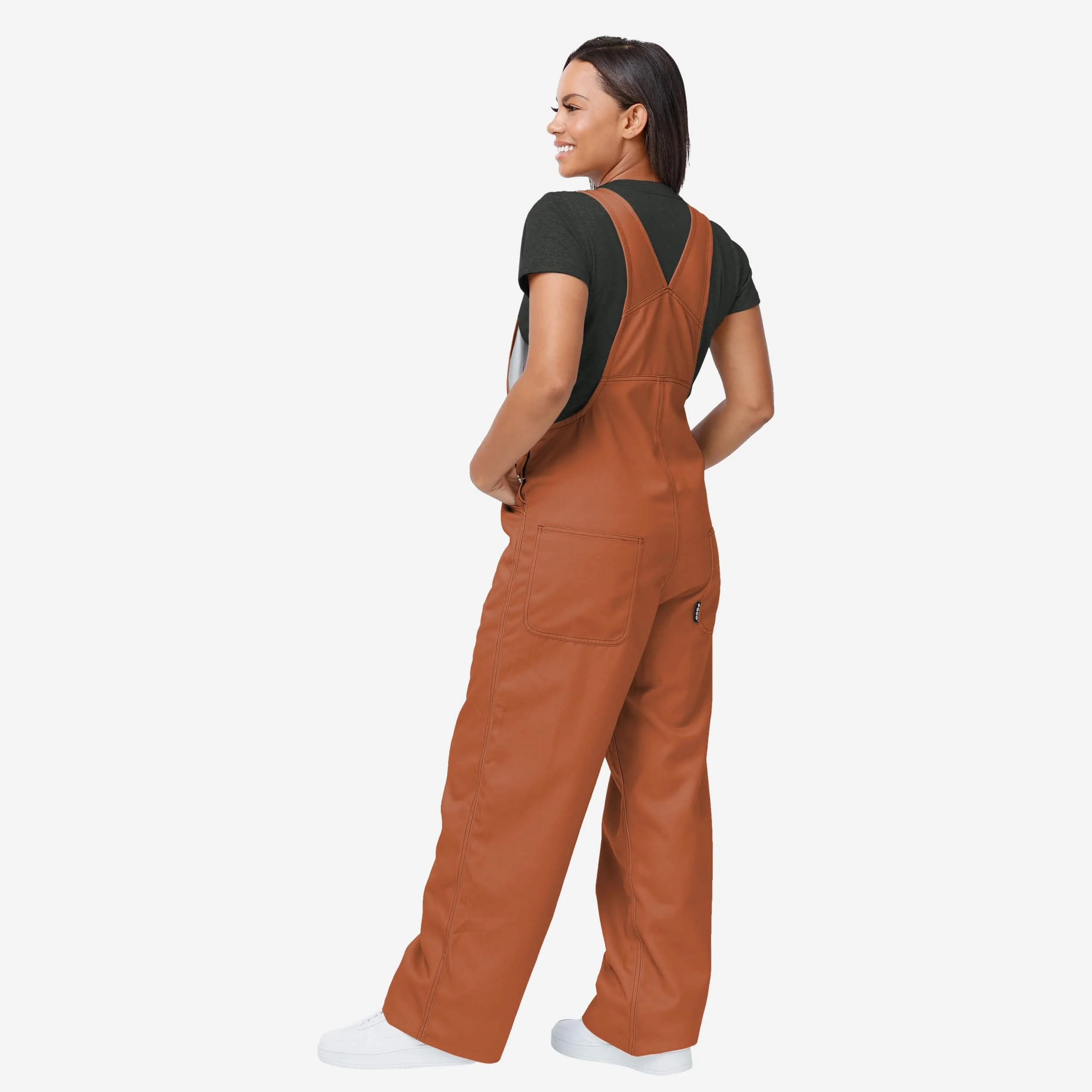 Texas Longhorns Womens Big Logo Bib Overalls - Image 2