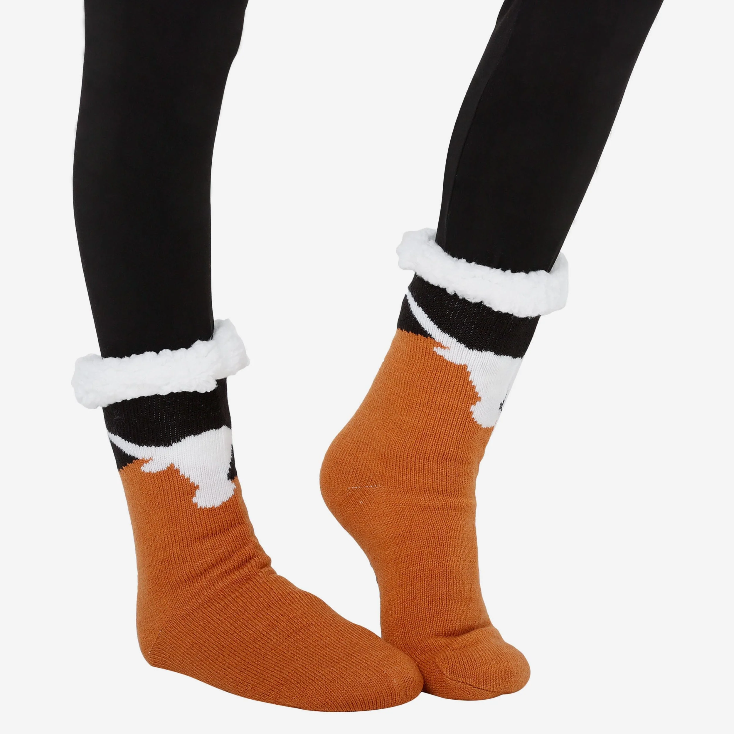Texas Longhorns Womens Fan Footy 3 Pack Slipper Socks - Image 2