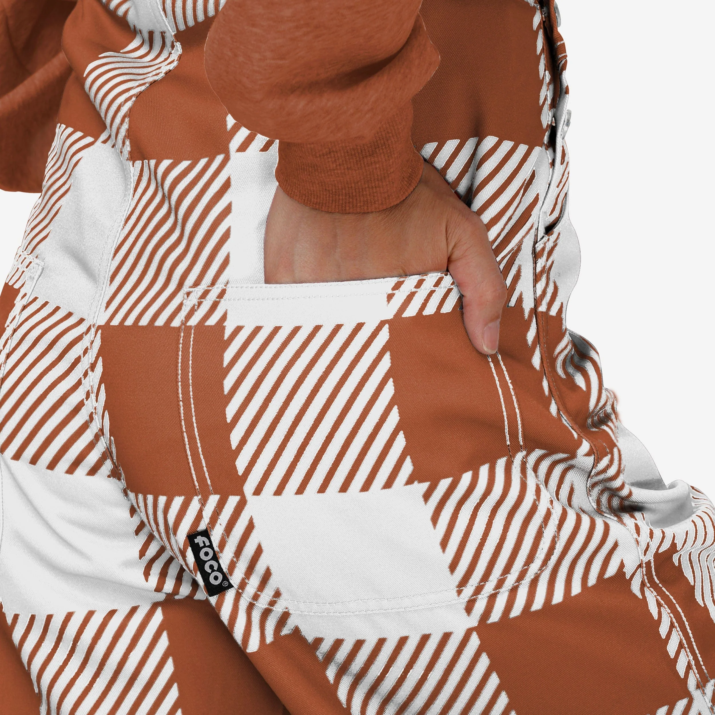 Texas Longhorns Womens Plaid Bib Overalls - Image 6