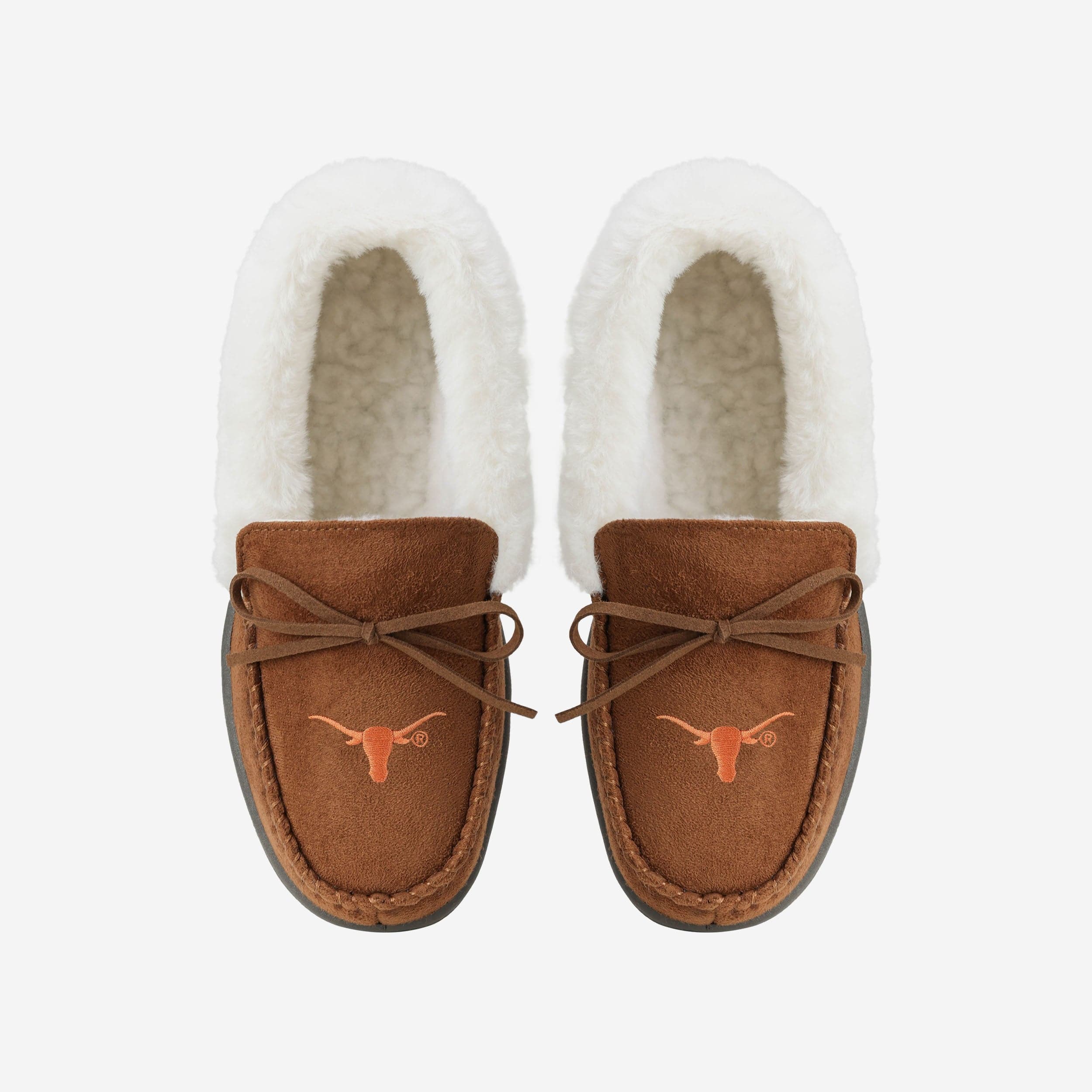 Texas Longhorns Womens Tan Moccasin Slipper - Image 4