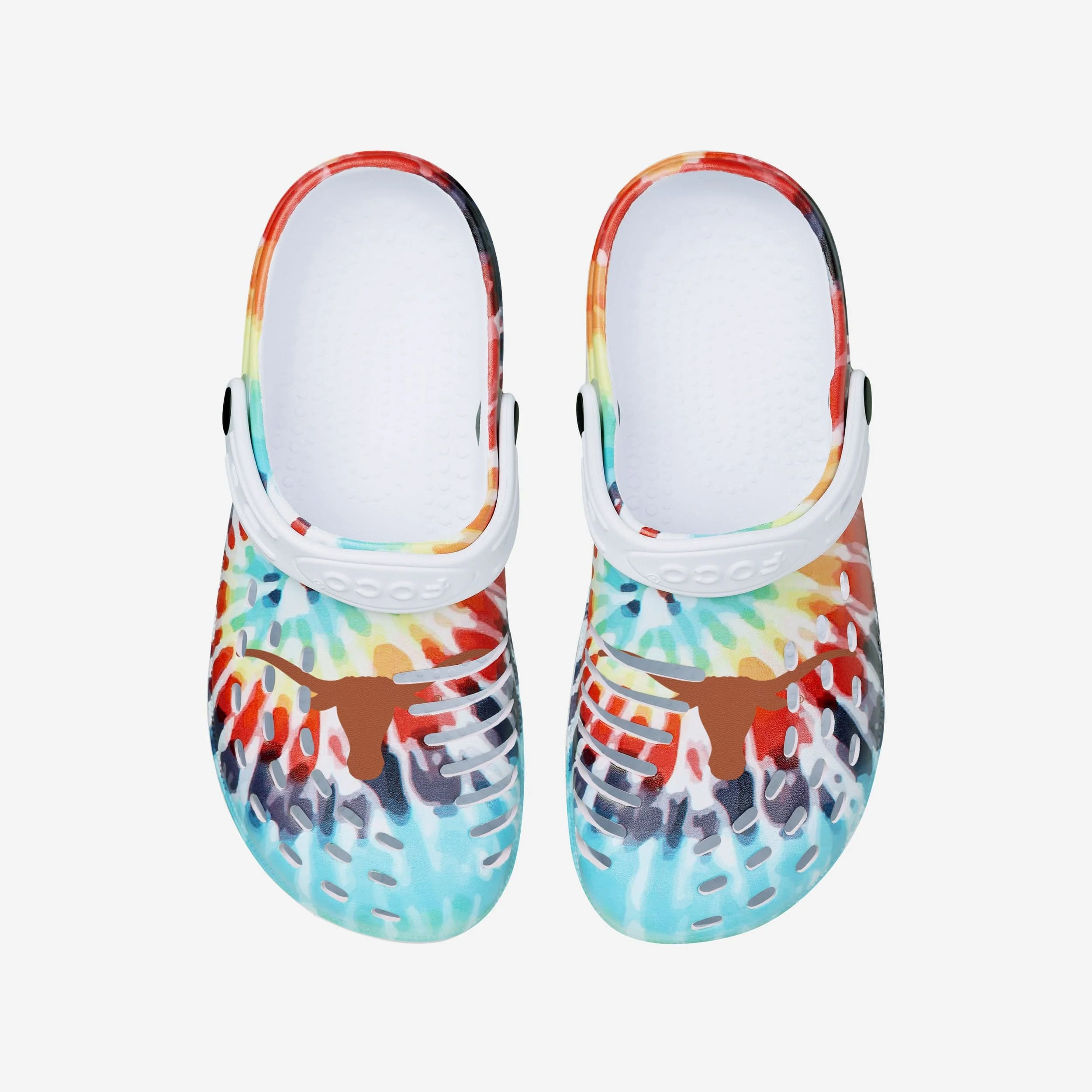 Texas Longhorns Womens Tie-Dye Clog With Strap - Image 4