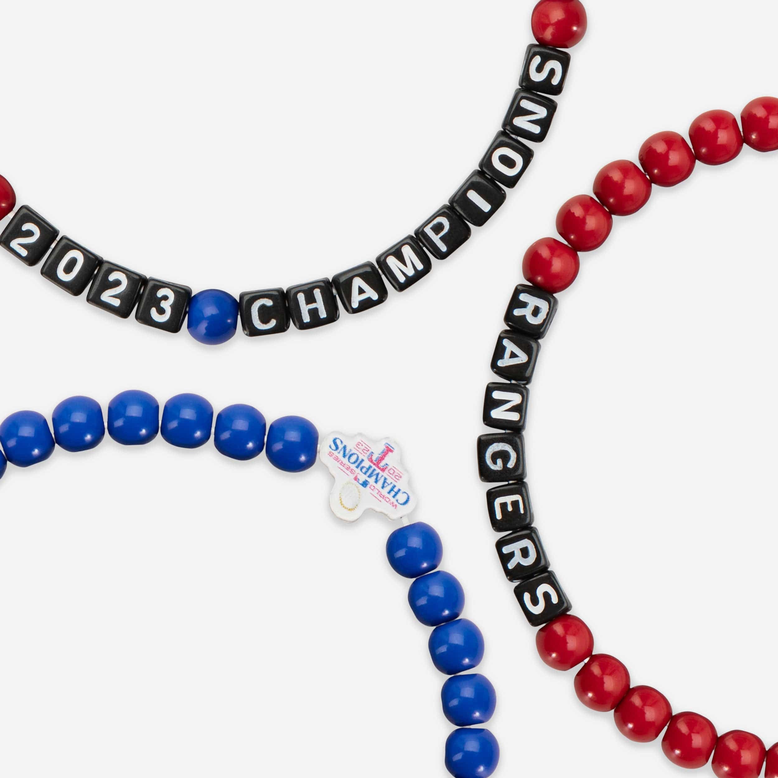 Texas Rangers 2023 World Series Champions 3 Pack Beaded Friendship Bracelet - Image 2