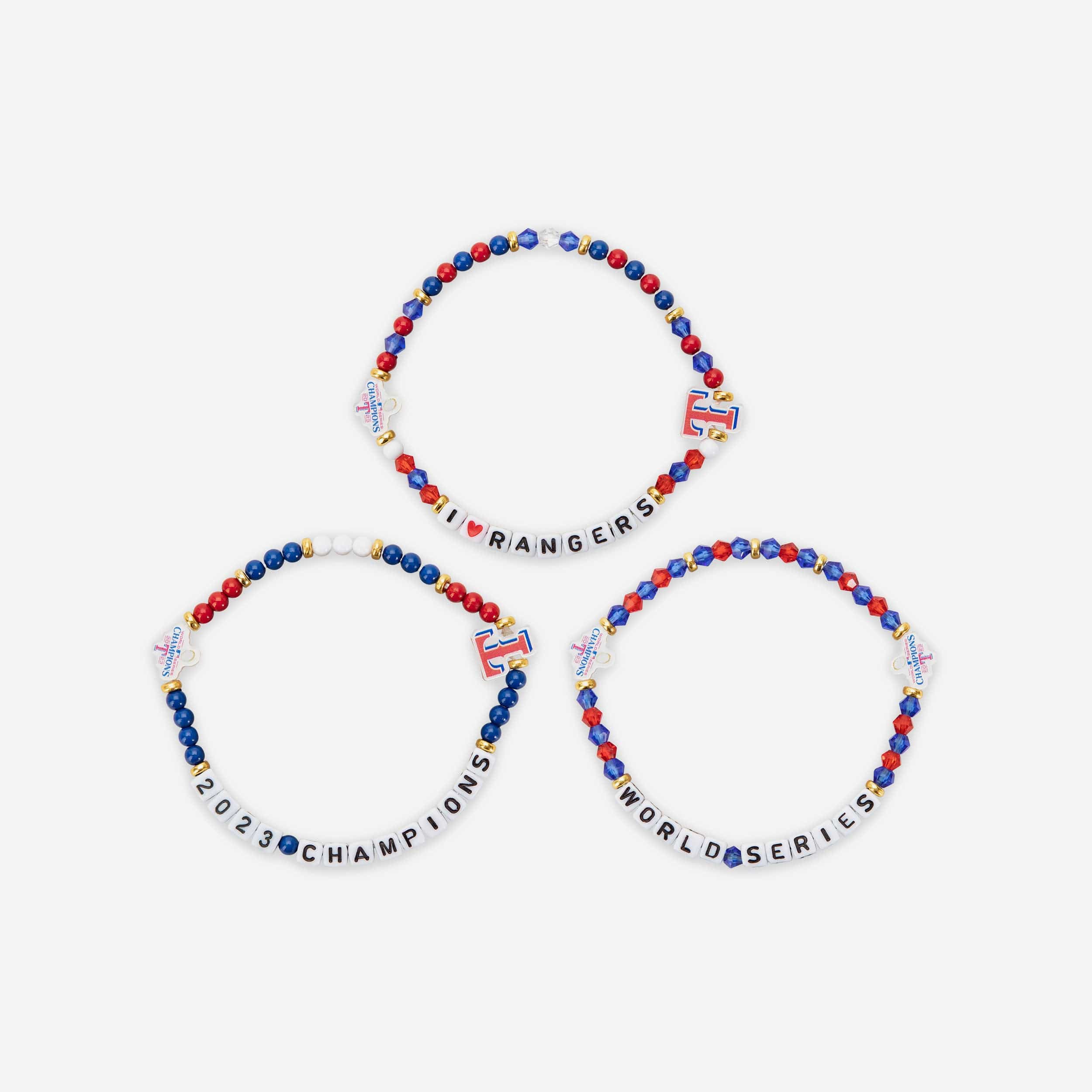 Texas Rangers 2023 World Series Champions 3 Pack Friendship Bracelet - Image 3