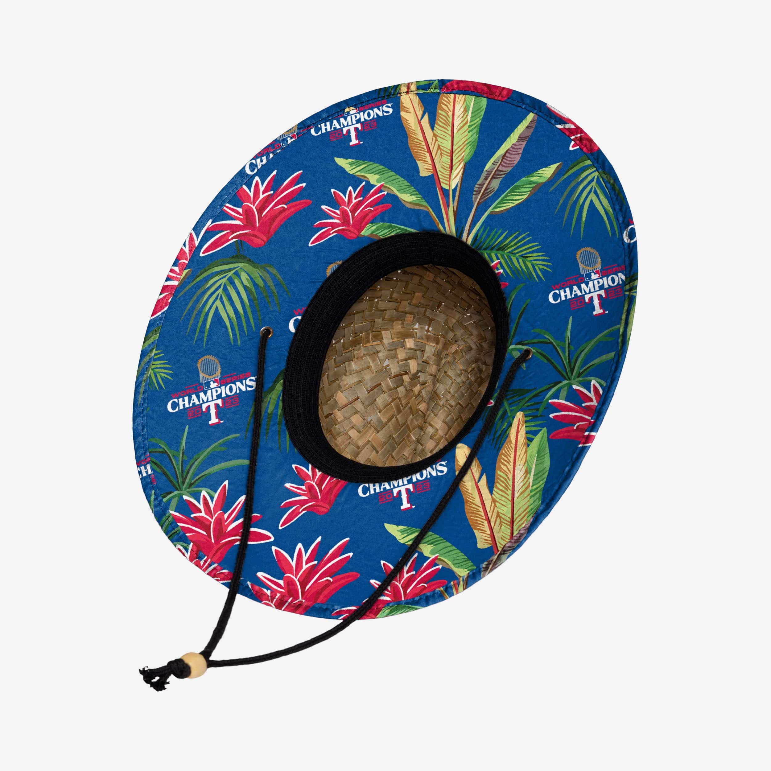 Texas Rangers 2023 World Series Champions Floral Straw Hat - Image 2