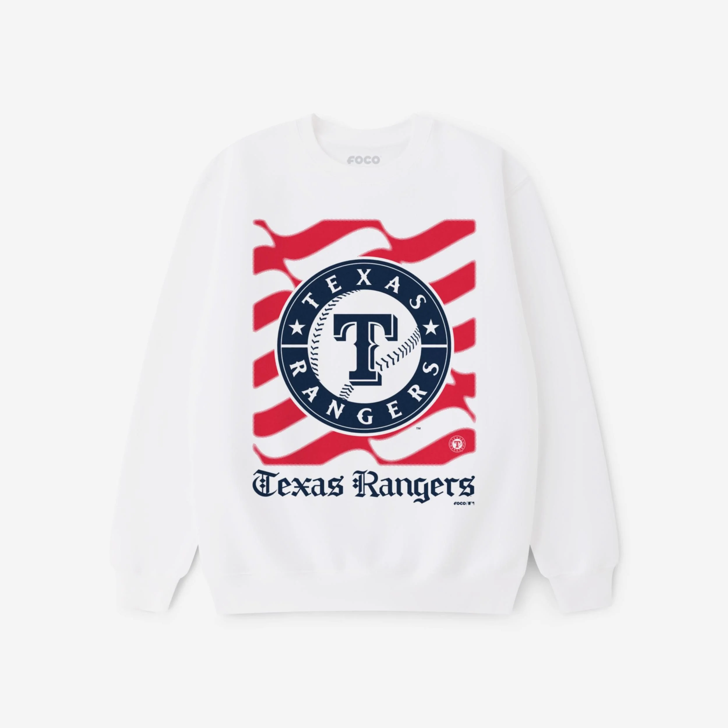 Texas Rangers American Heritage Wordmark Crew Neck Sweatshirt
