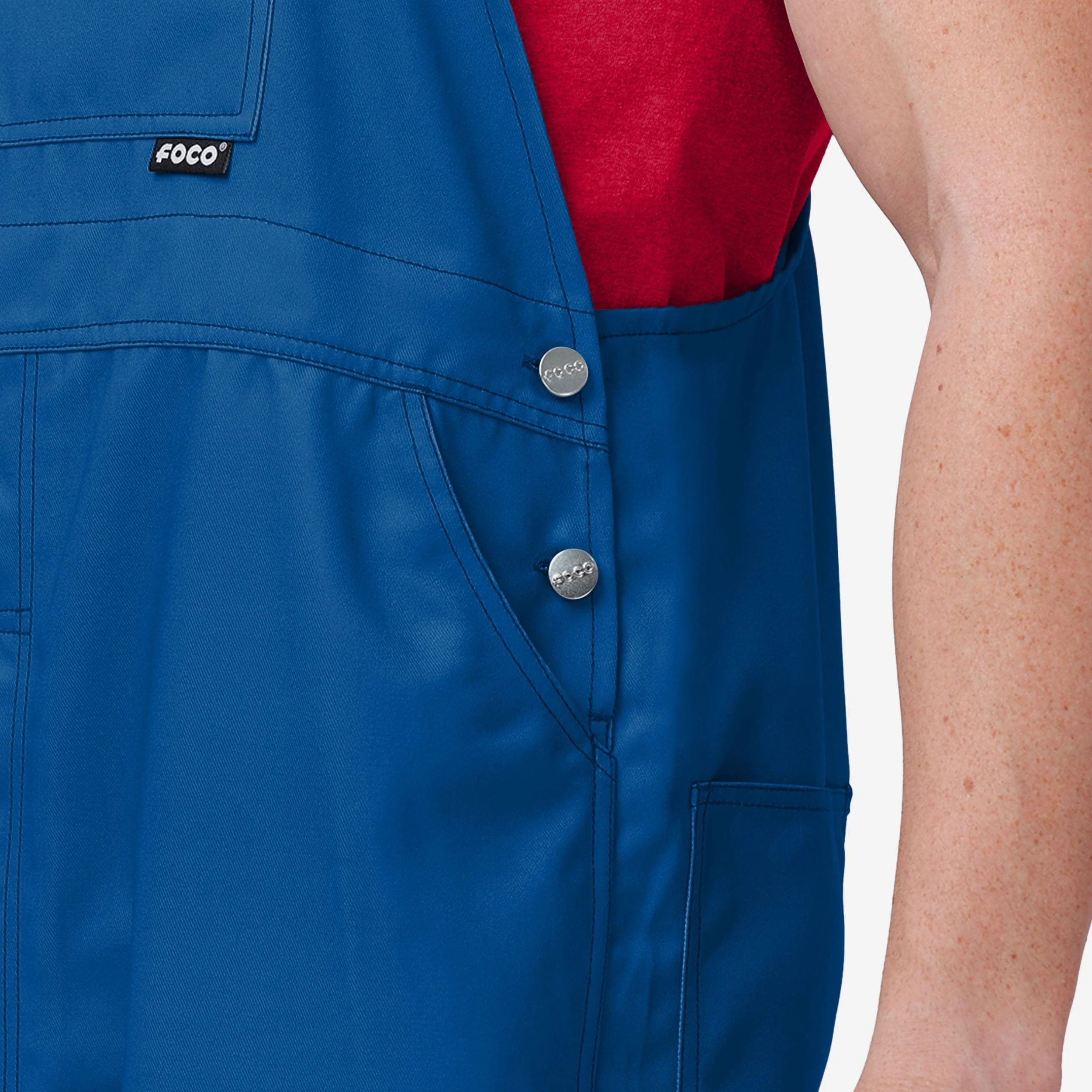 Texas Rangers Mens Big Logo Bib Overalls - Image 5