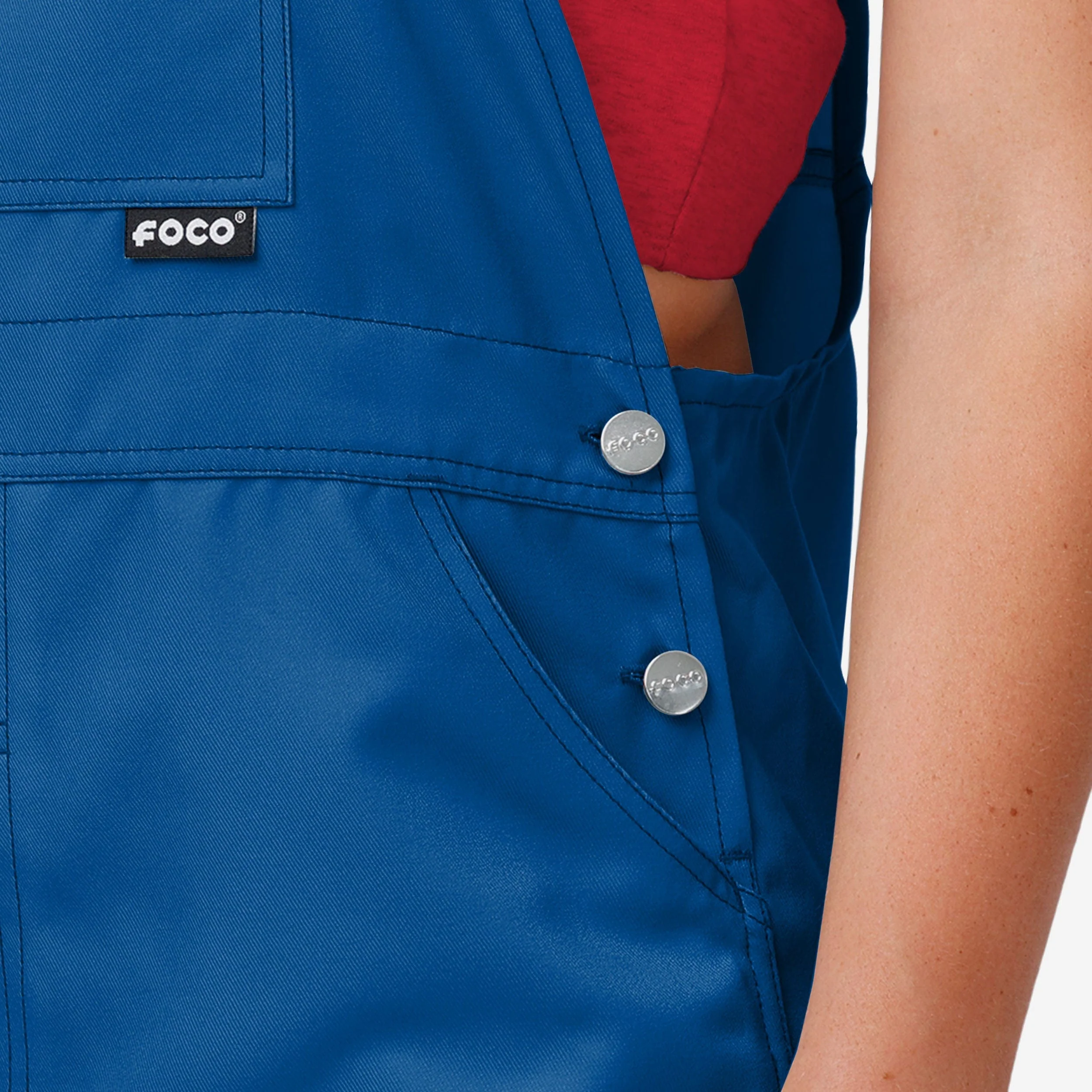 Texas Rangers Womens Big Logo Bib Overalls - Image 5