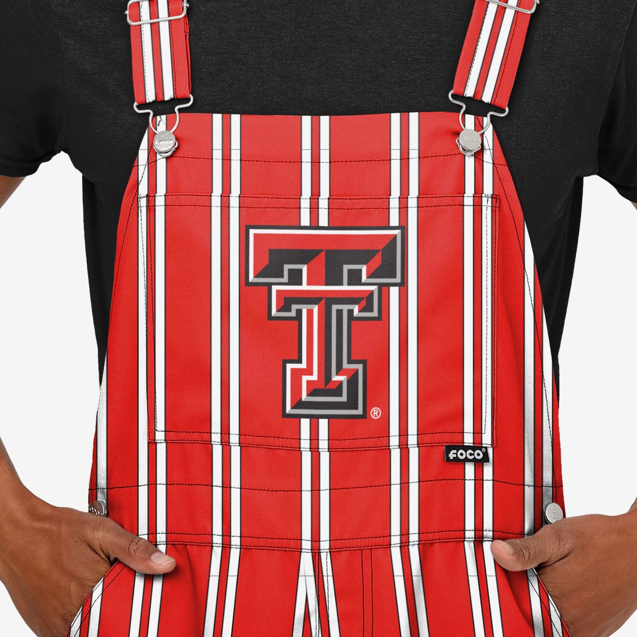 Texas Tech Red Raiders Mens Sideline Spirit Bib Overalls - Image 4