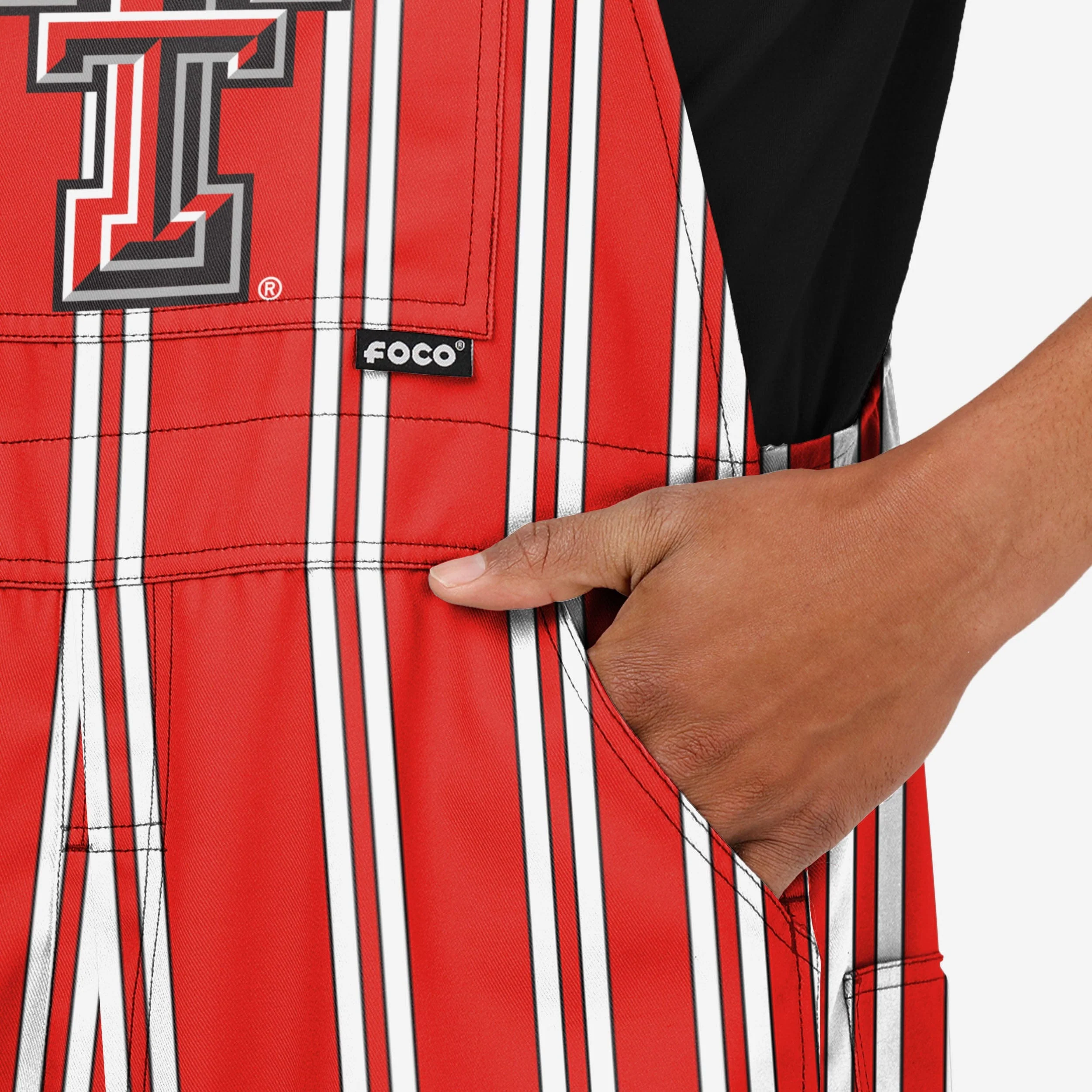 Texas Tech Red Raiders Mens Sideline Spirit Bib Overalls - Image 5