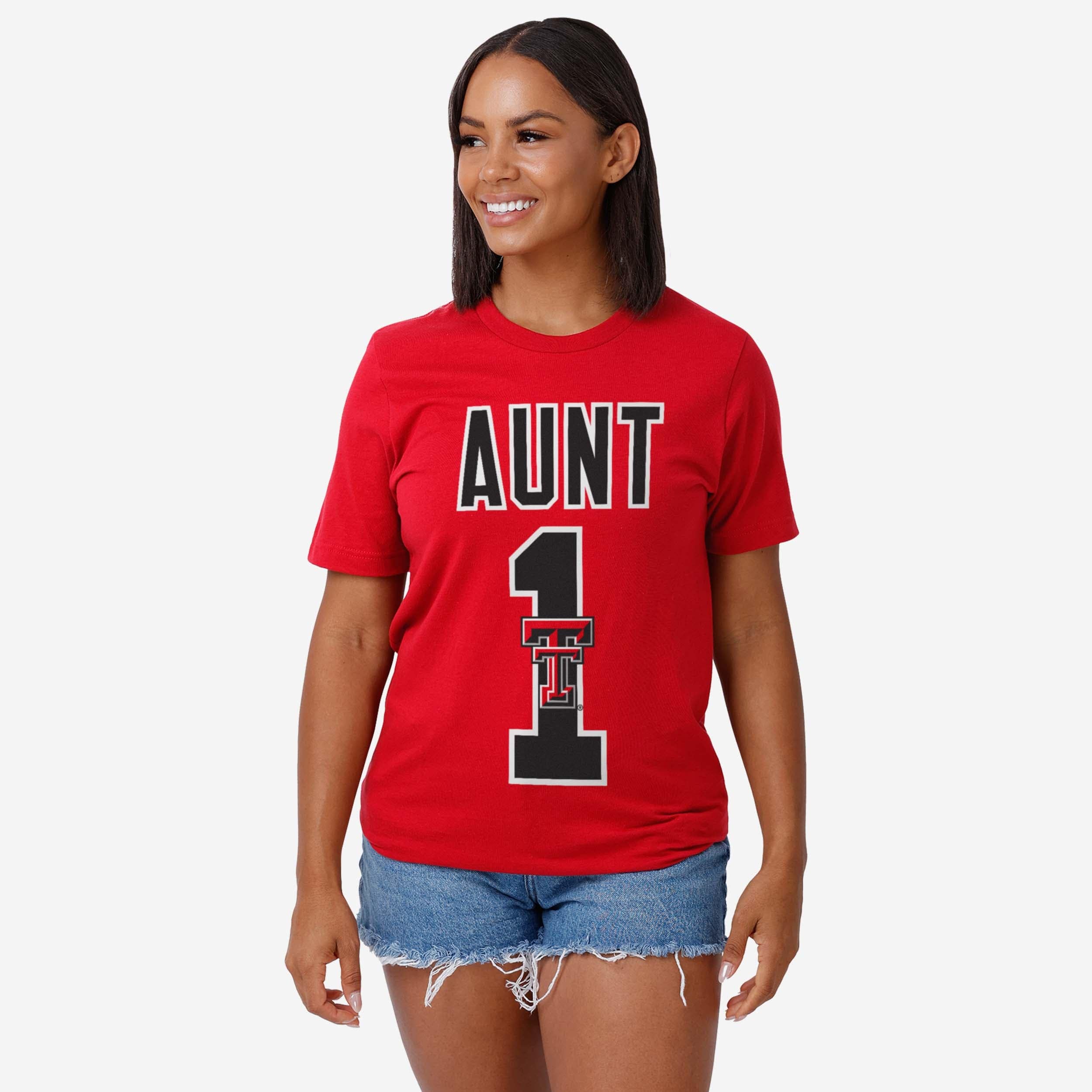 Texas Tech Red Raiders Number 1 Aunt T-Shirt - Image 2