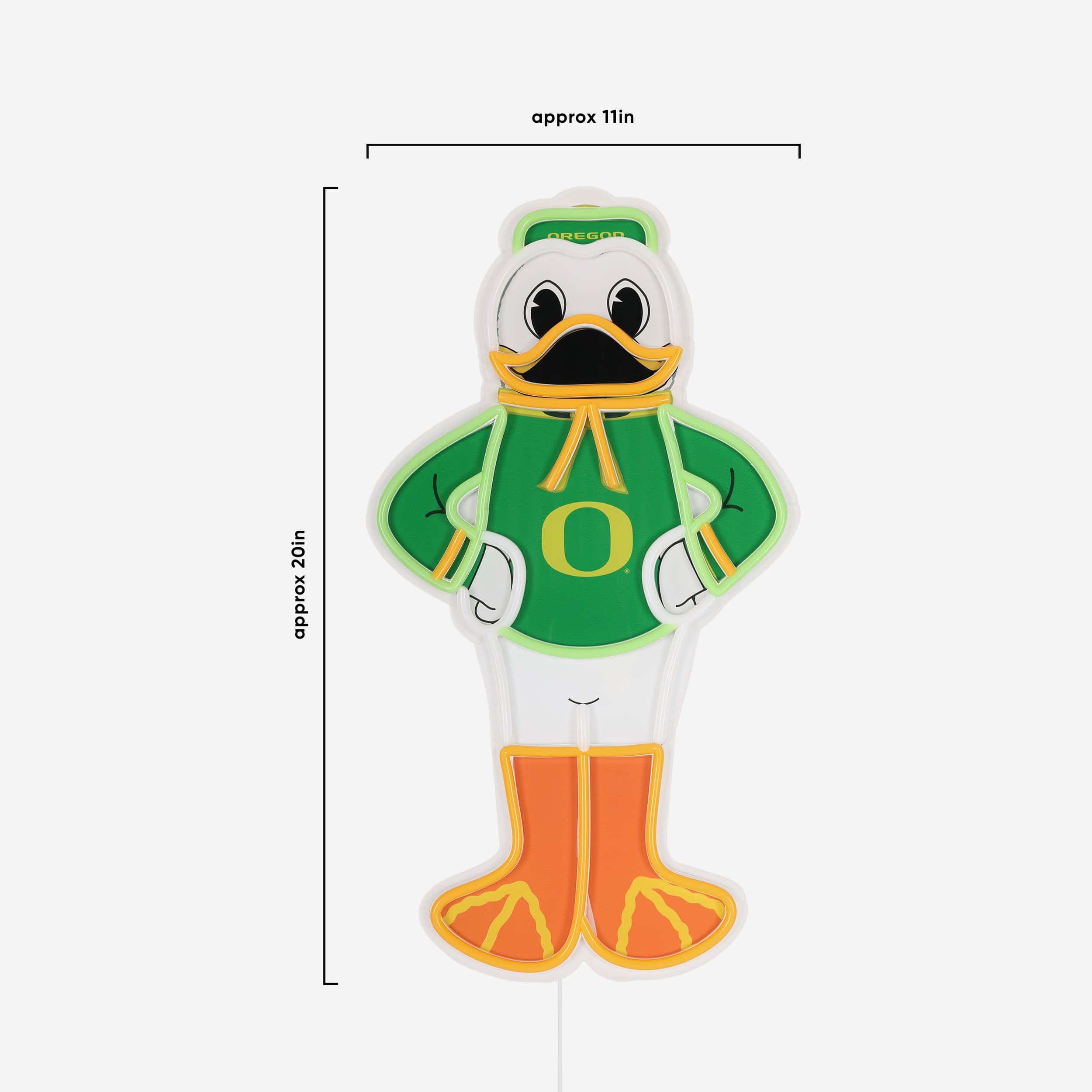 The Duck Oregon Ducks LED Neon Light Up Mascot Sign - Image 5