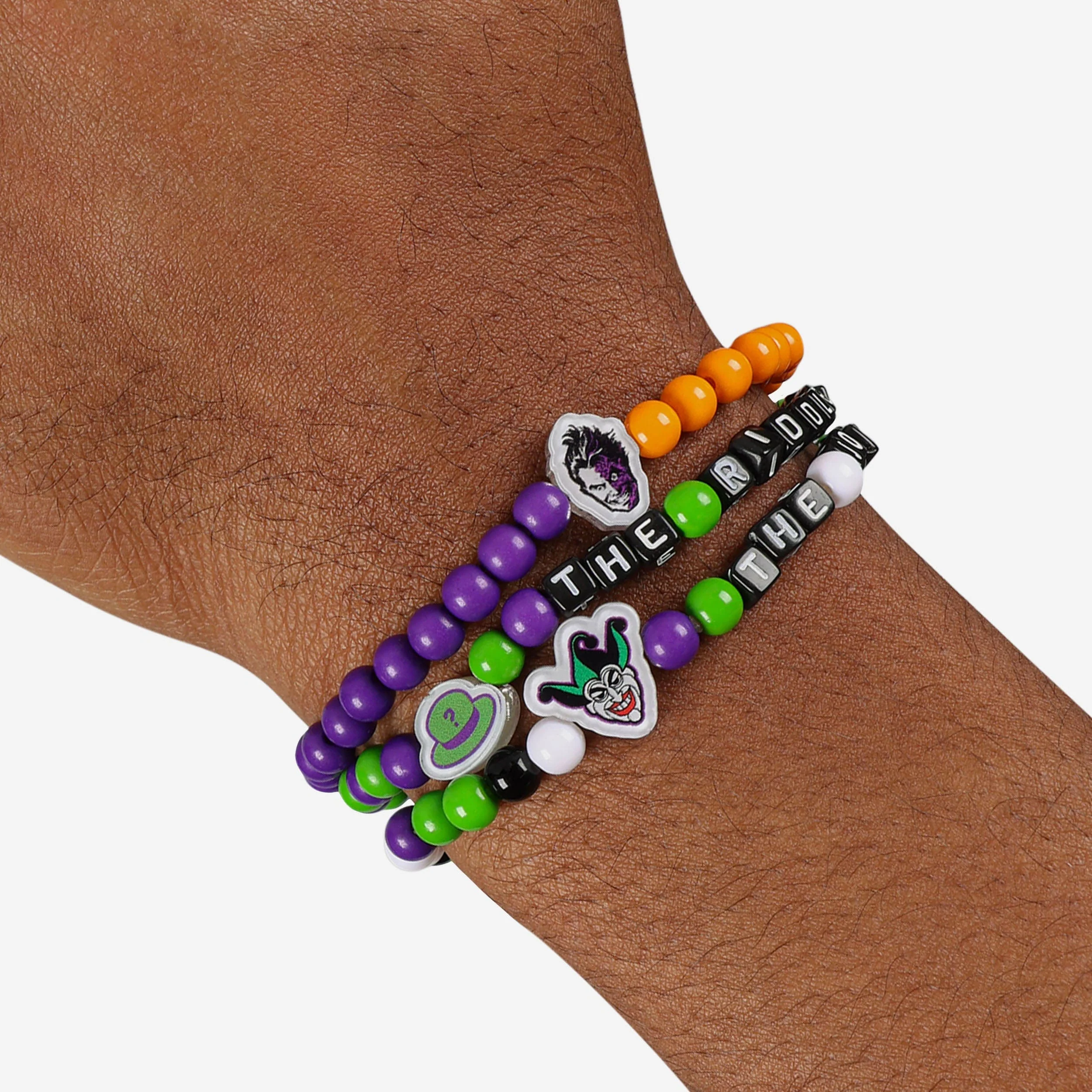 The Joker™ & Riddler™ & Two Face™ DC 3 Pack Beaded Friendship Bracelet - Image 4
